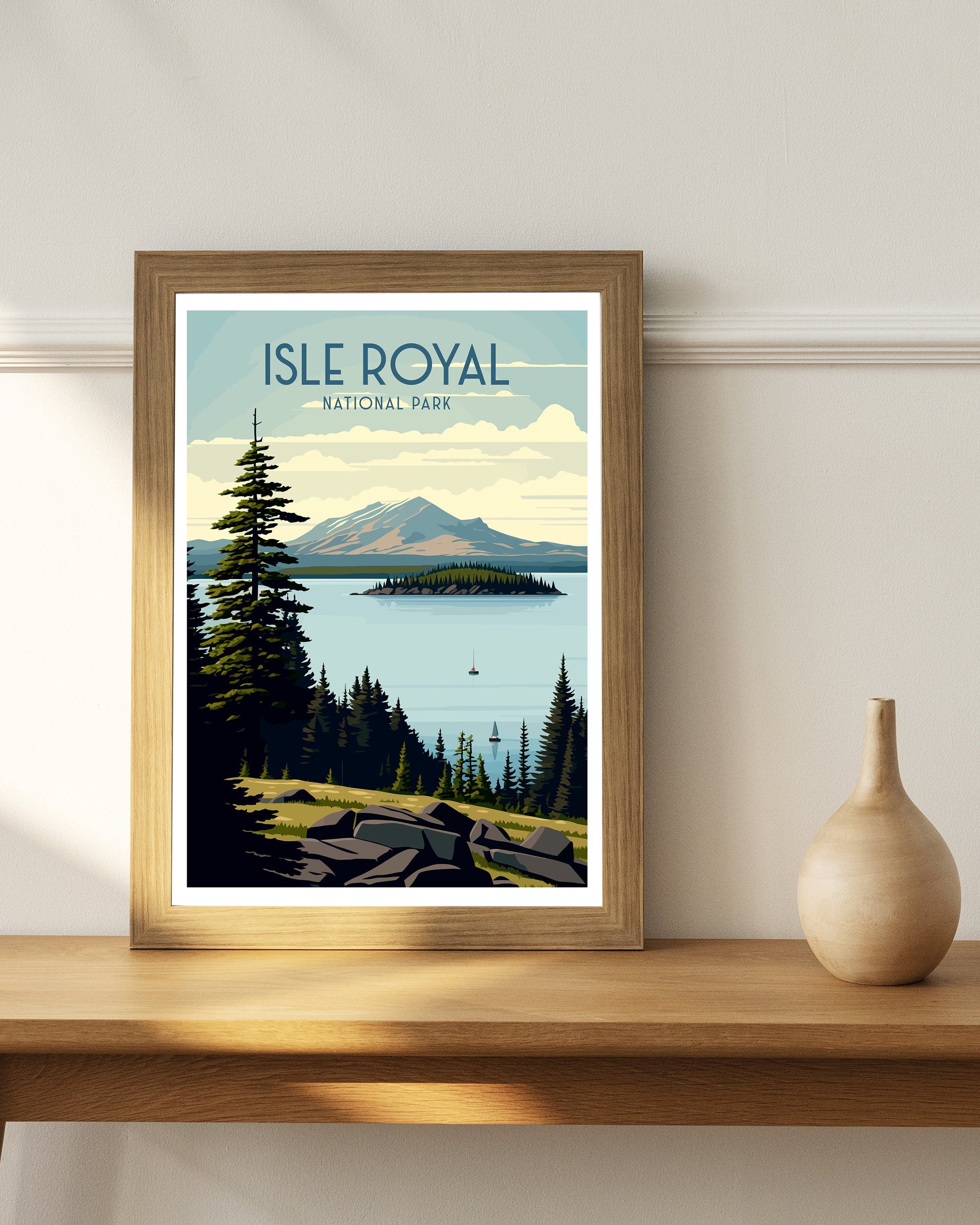 Isle Royale National Park Print | Vintage Travel Poster