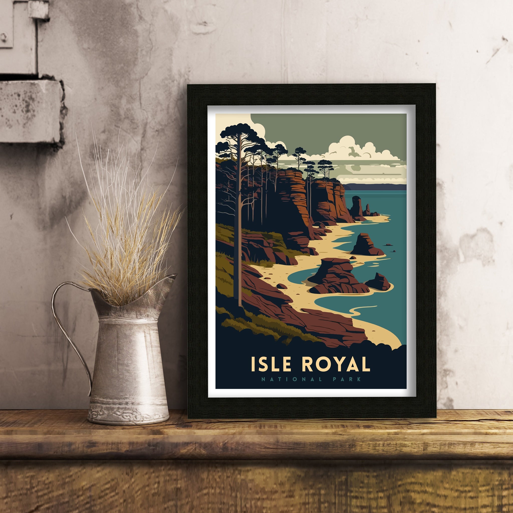 Isle Royale National Park Print | Vintage Travel Poster