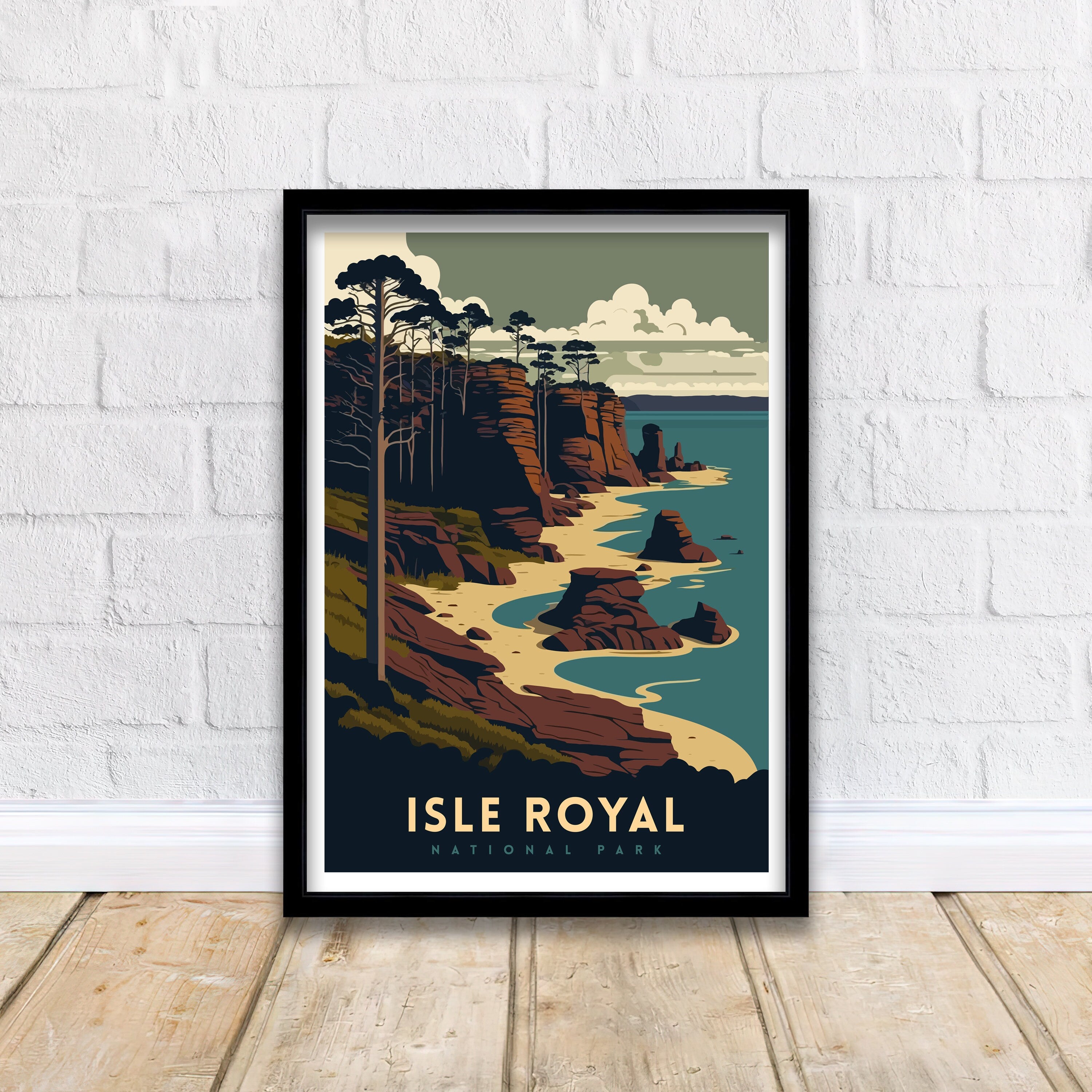 Isle Royale National Park Print | Vintage Travel Poster