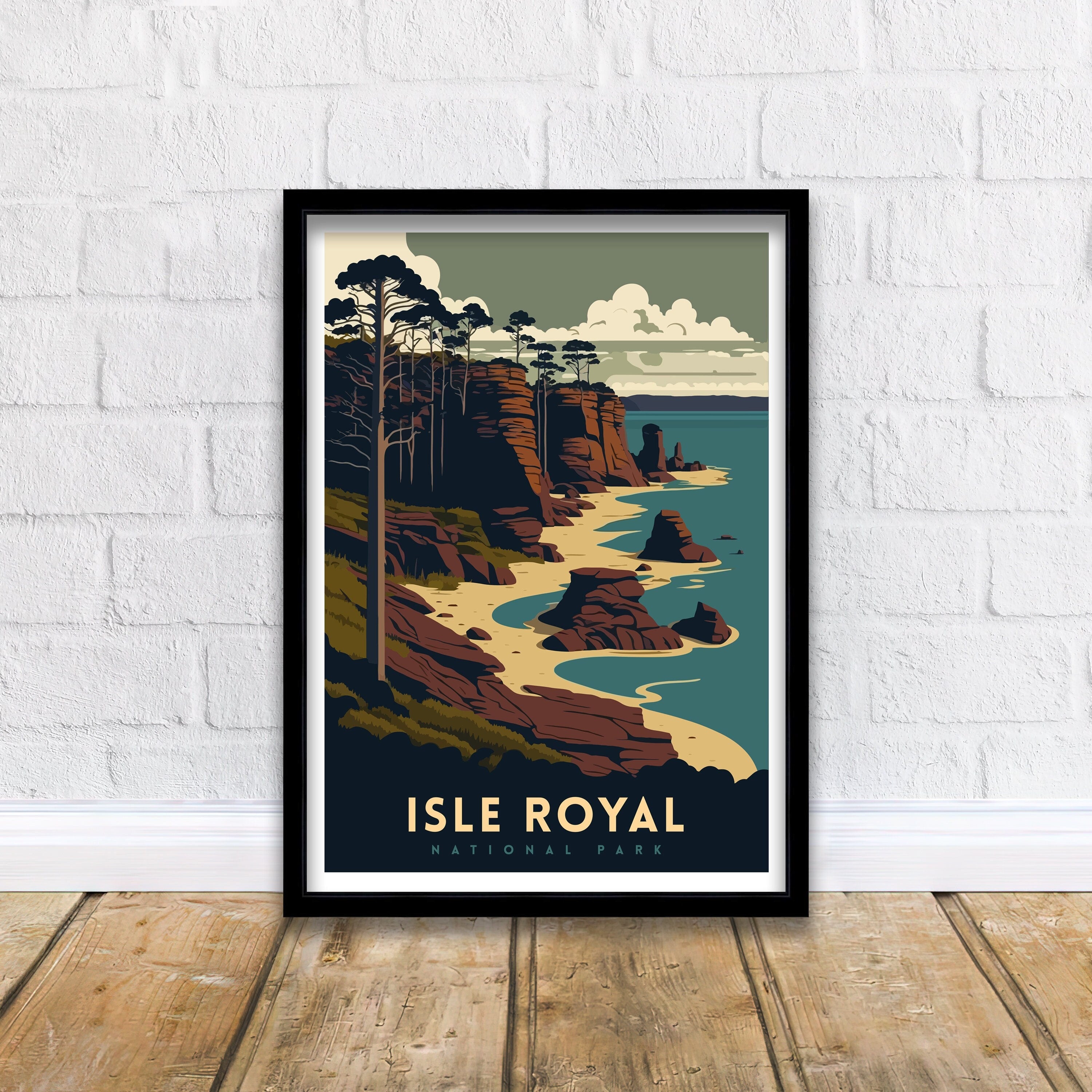Isle Royale National Park Print | Vintage Travel Poster