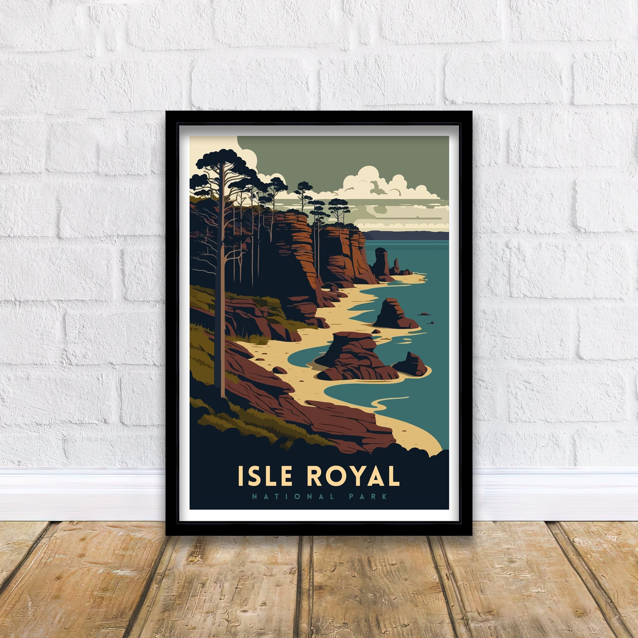 Isle Royale National Park Print | Vintage Travel Poster