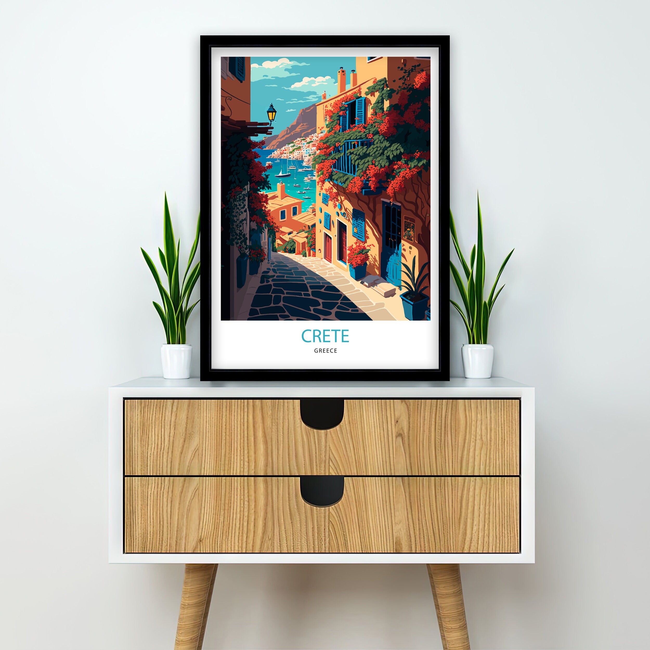 Crete Greece Travel Print | Mediterranean Wall Art