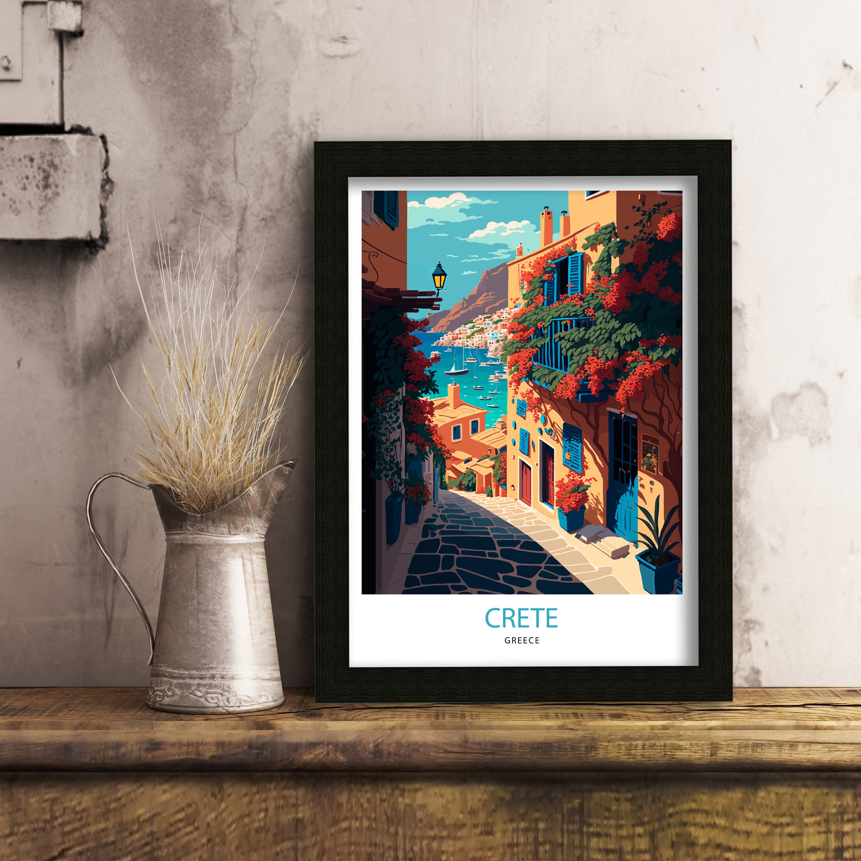 Crete Greece Travel Print | Mediterranean Wall Art