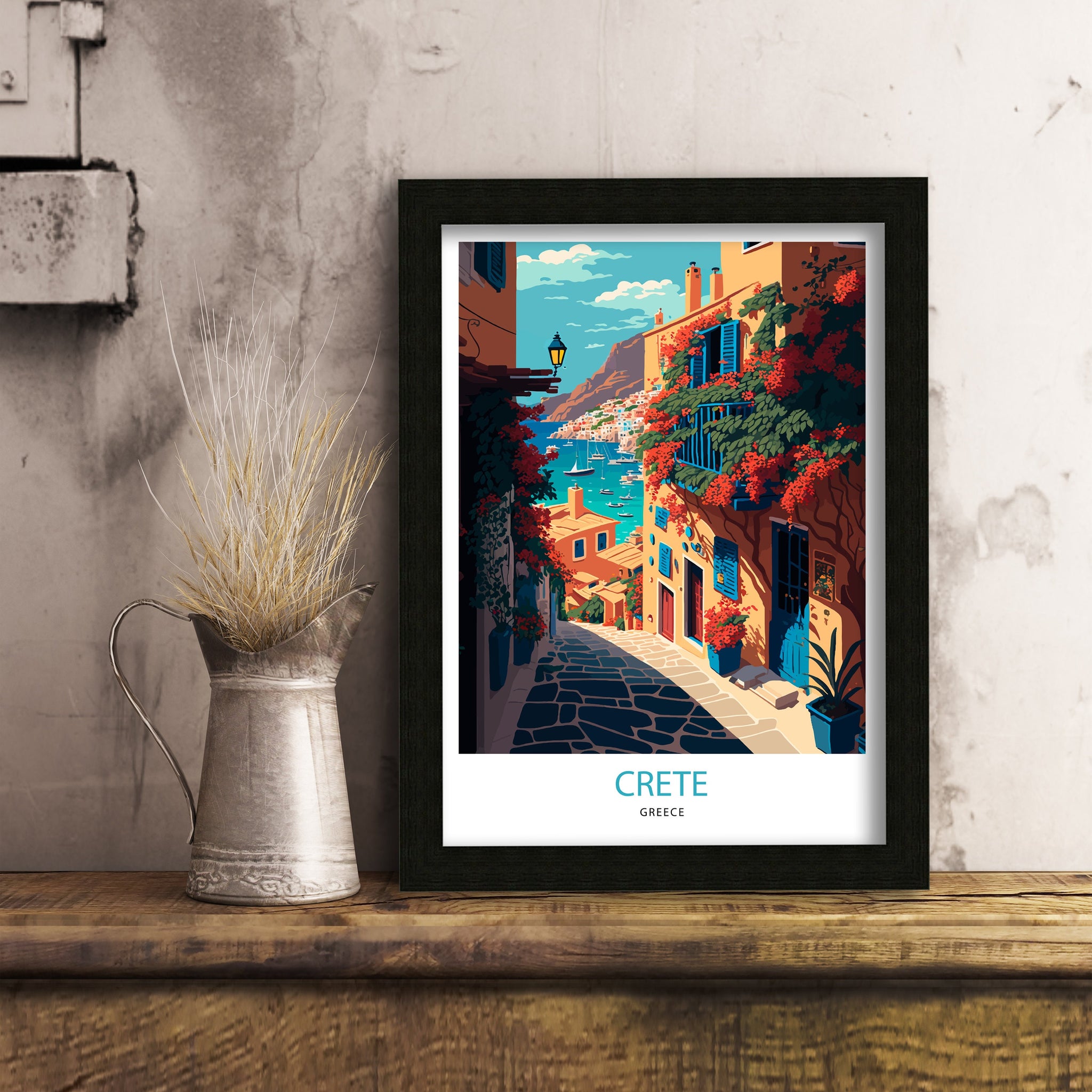Crete Greece Travel Print | Mediterranean Wall Art
