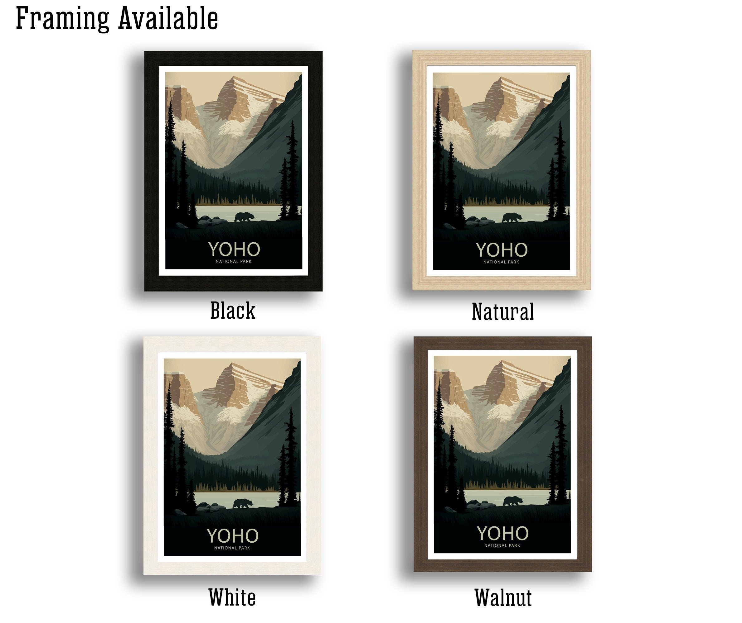 Yoho National Park Travel Poster | Canadian Rockies Print
