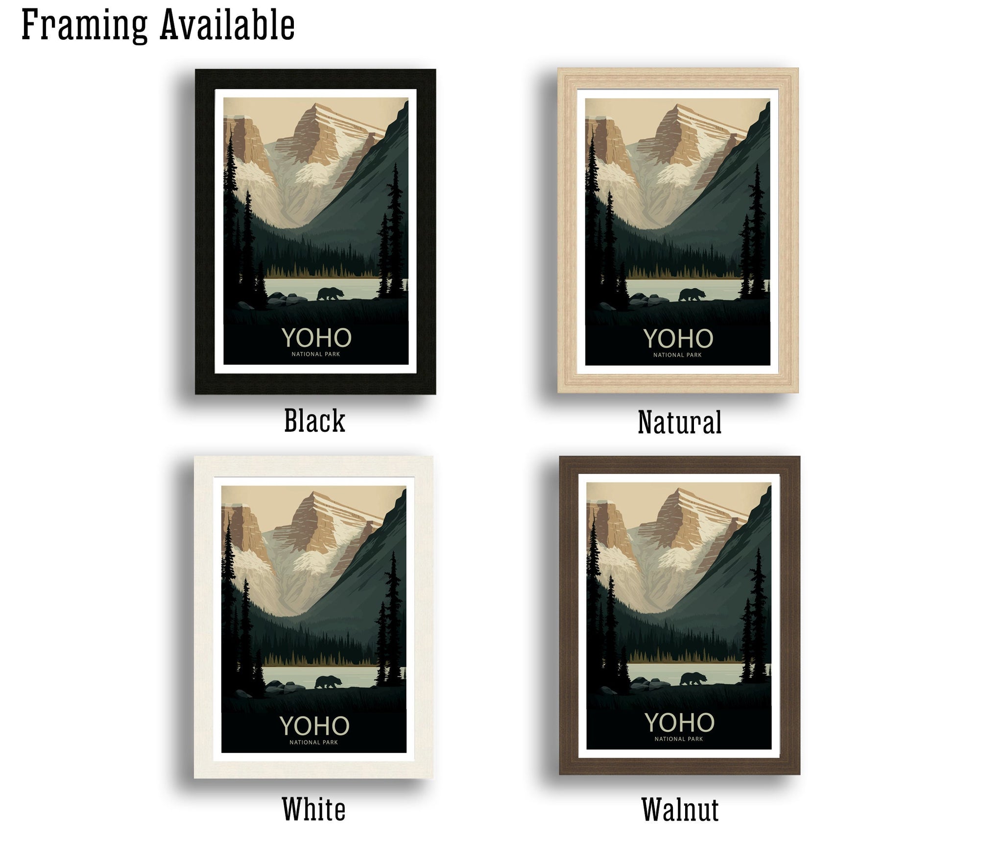 Yoho National Park Travel Poster | Canadian Rockies Print