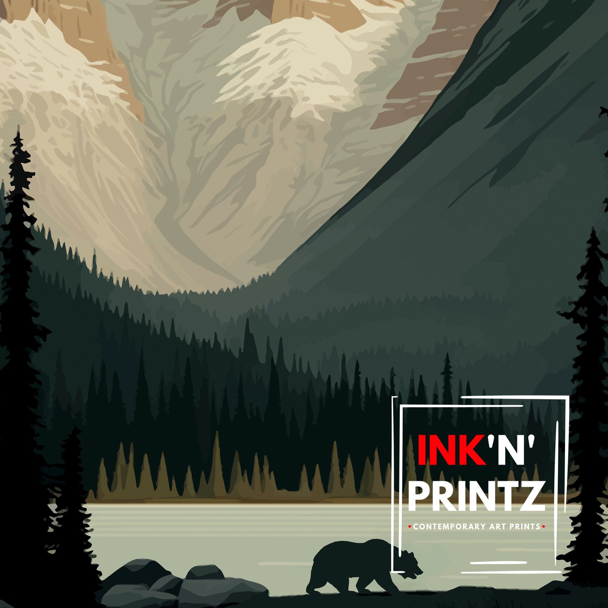 Yoho National Park Travel Poster | Canadian Rockies Print