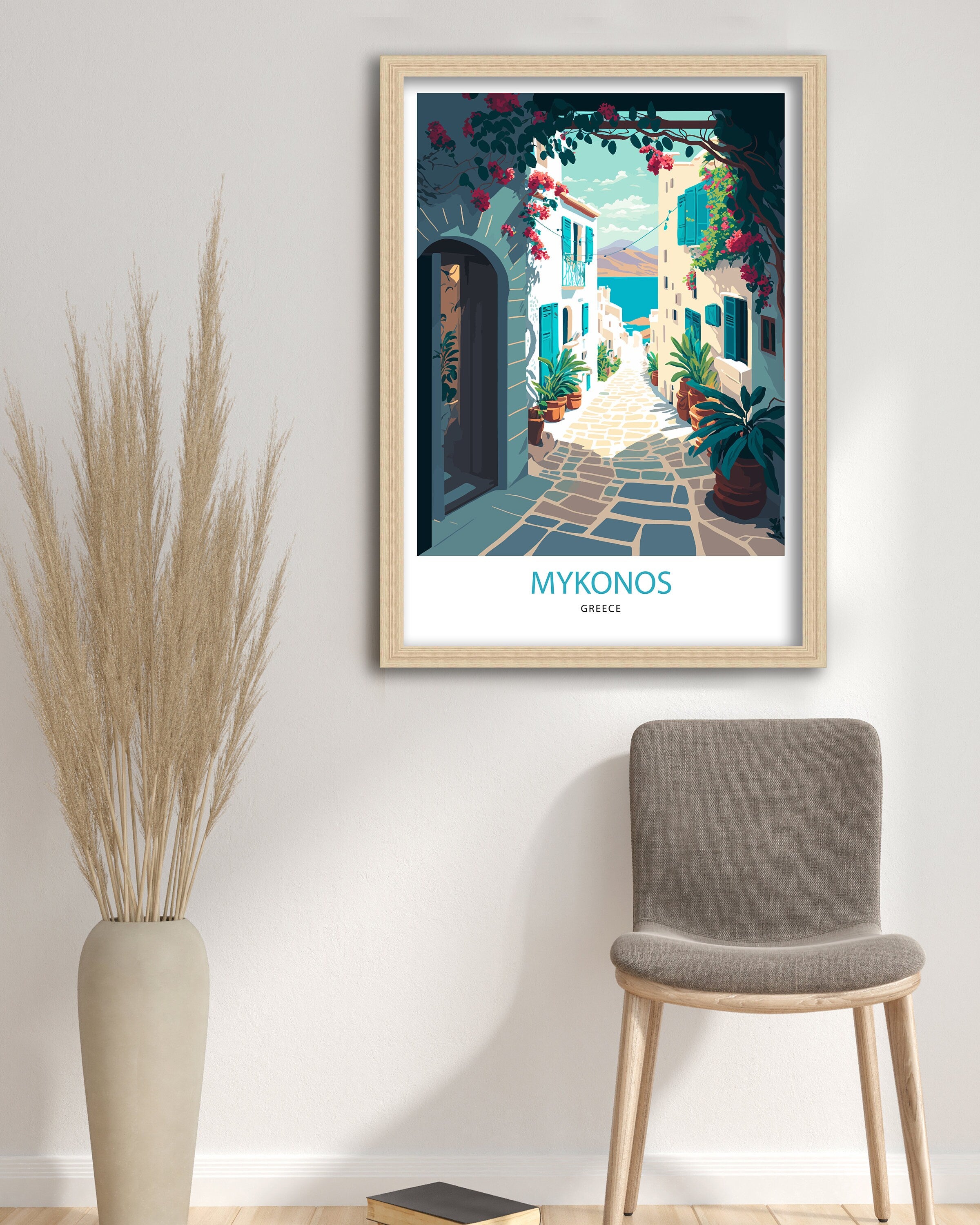 Mykonos Greece Art Print | Glossy Travel Poster