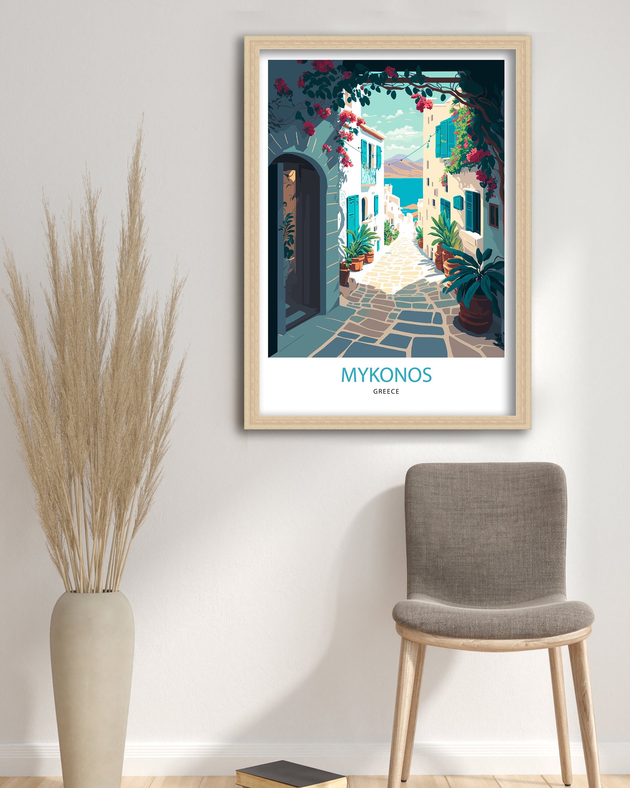Mykonos Greece Art Print | Glossy Travel Poster