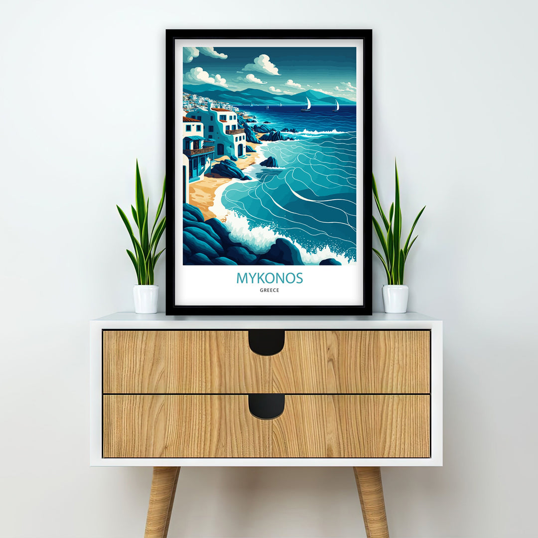 Mykonos Travel Poster