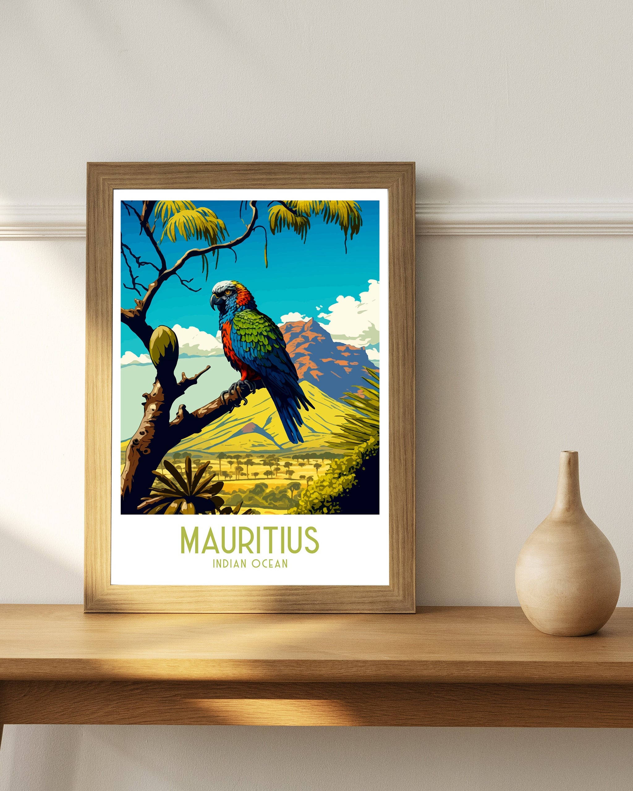 Mauritius Travel Poster | Exotic Island Art Print