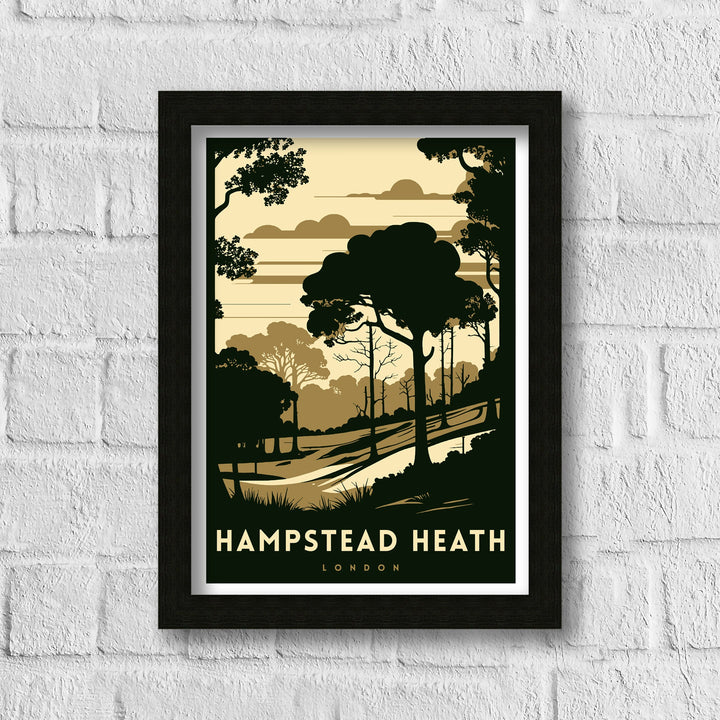 Hampstead Heath, Travel Poster, Art Poster , Wall Art, Art Poster, Travel Poster, London Art Poster