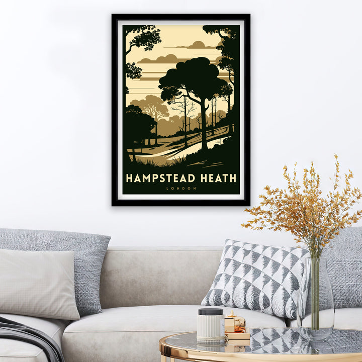 Hampstead Heath, Travel Poster, Art Poster , Wall Art, Art Poster, Travel Poster, London Art Poster