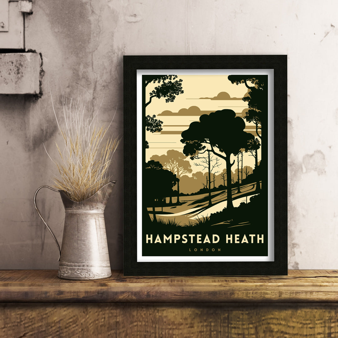 Hampstead Heath, Travel Poster, Art Poster , Wall Art, Art Poster, Travel Poster, London Art Poster