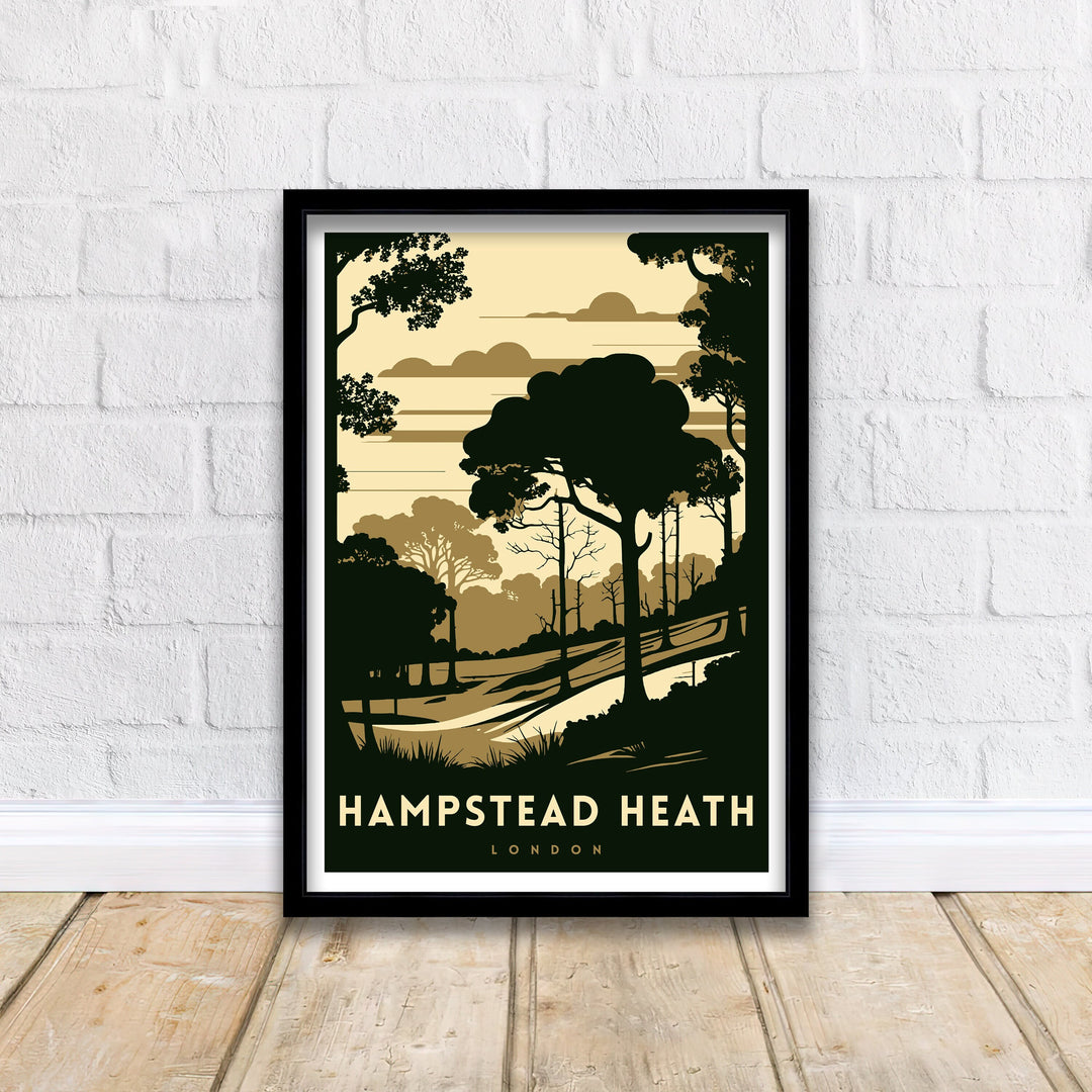 Hampstead Heath, Travel Poster, Art Poster , Wall Art, Art Poster, Travel Poster, London Art Poster