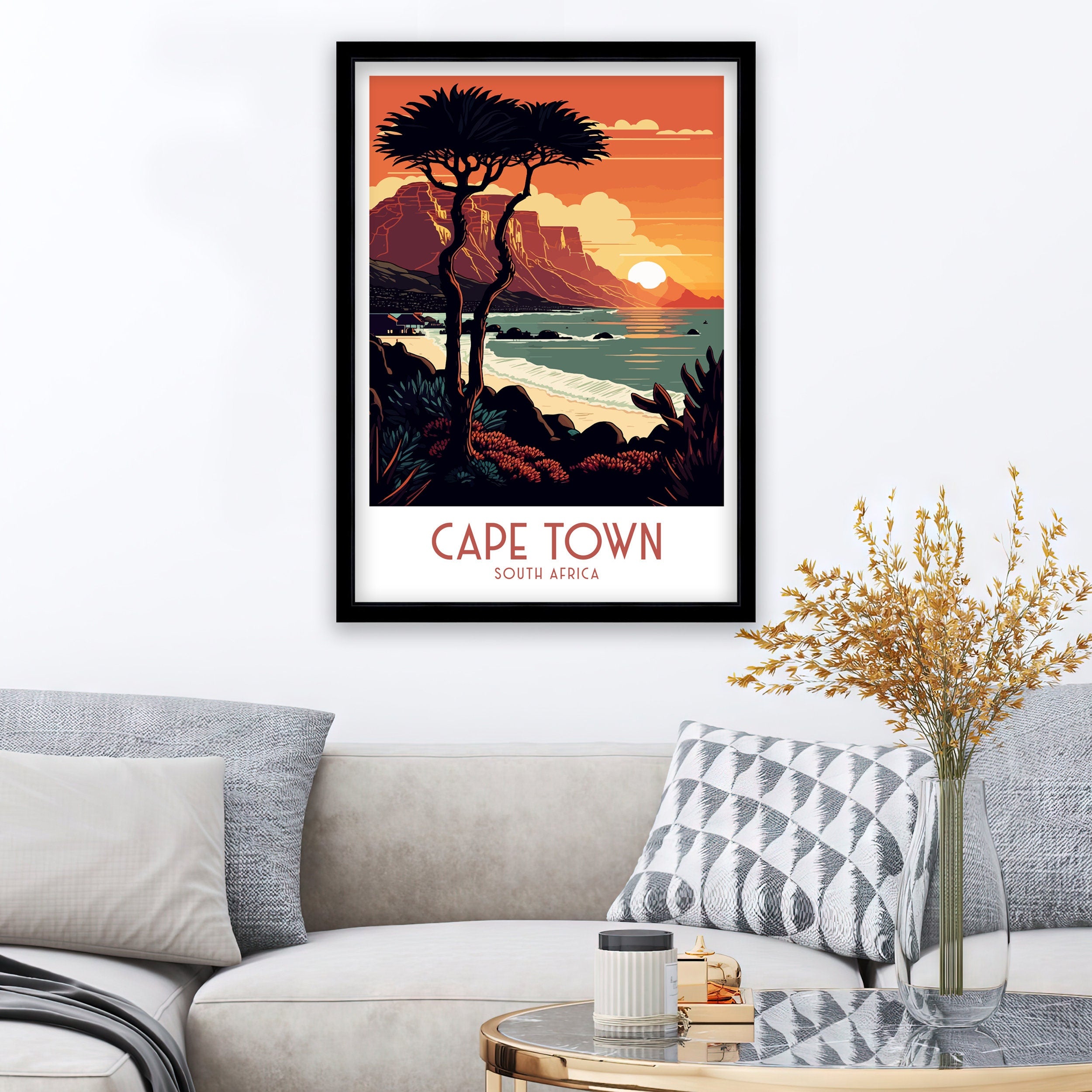 Cape Town Travel Poster | South Africa Wall Art Print
