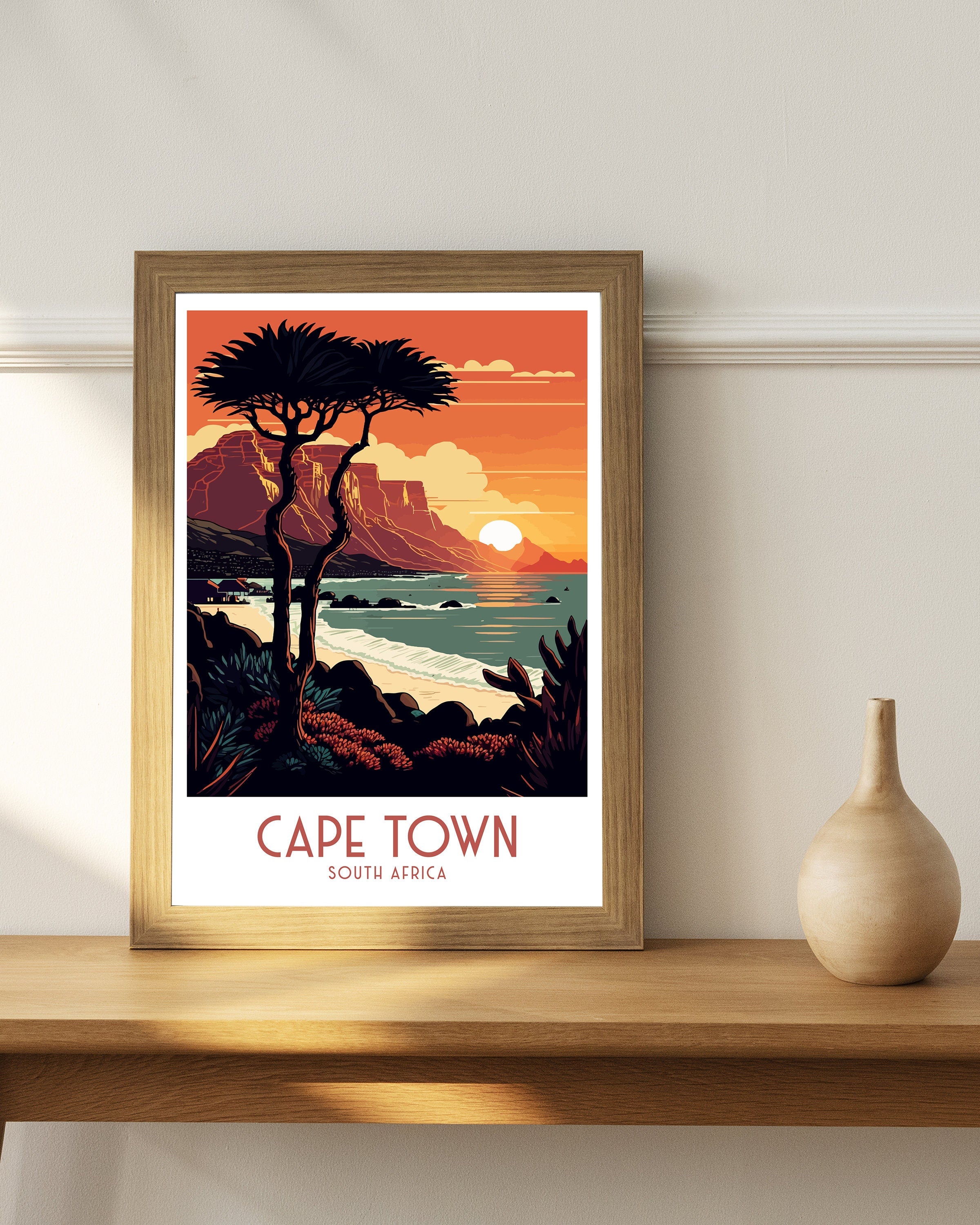 Cape Town Travel Poster | South Africa Wall Art Print