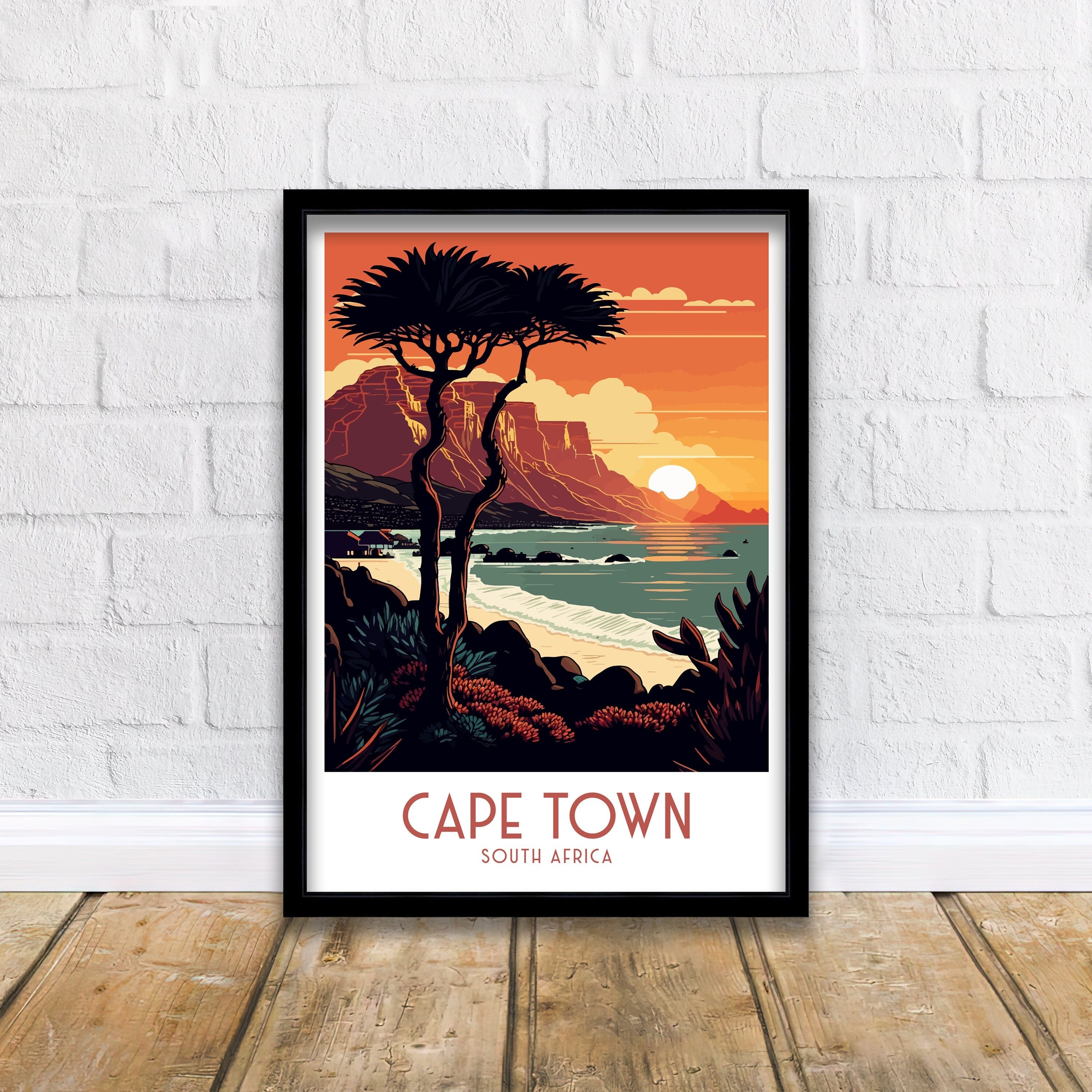 Cape Town Travel Poster | South Africa Wall Art Print