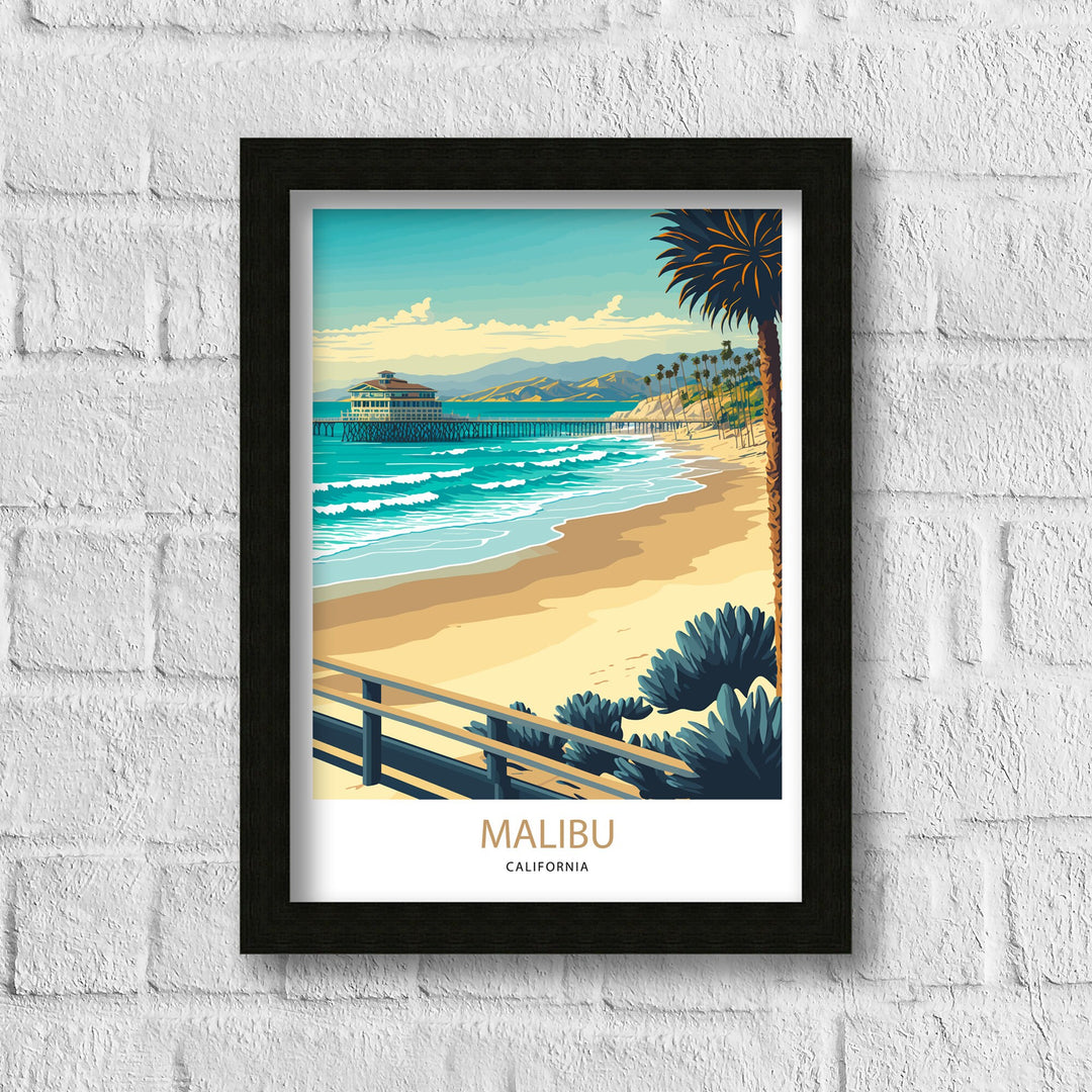 Malibu Travel Poster