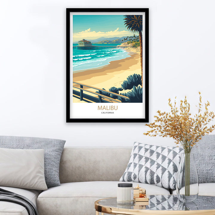 Malibu Travel Poster