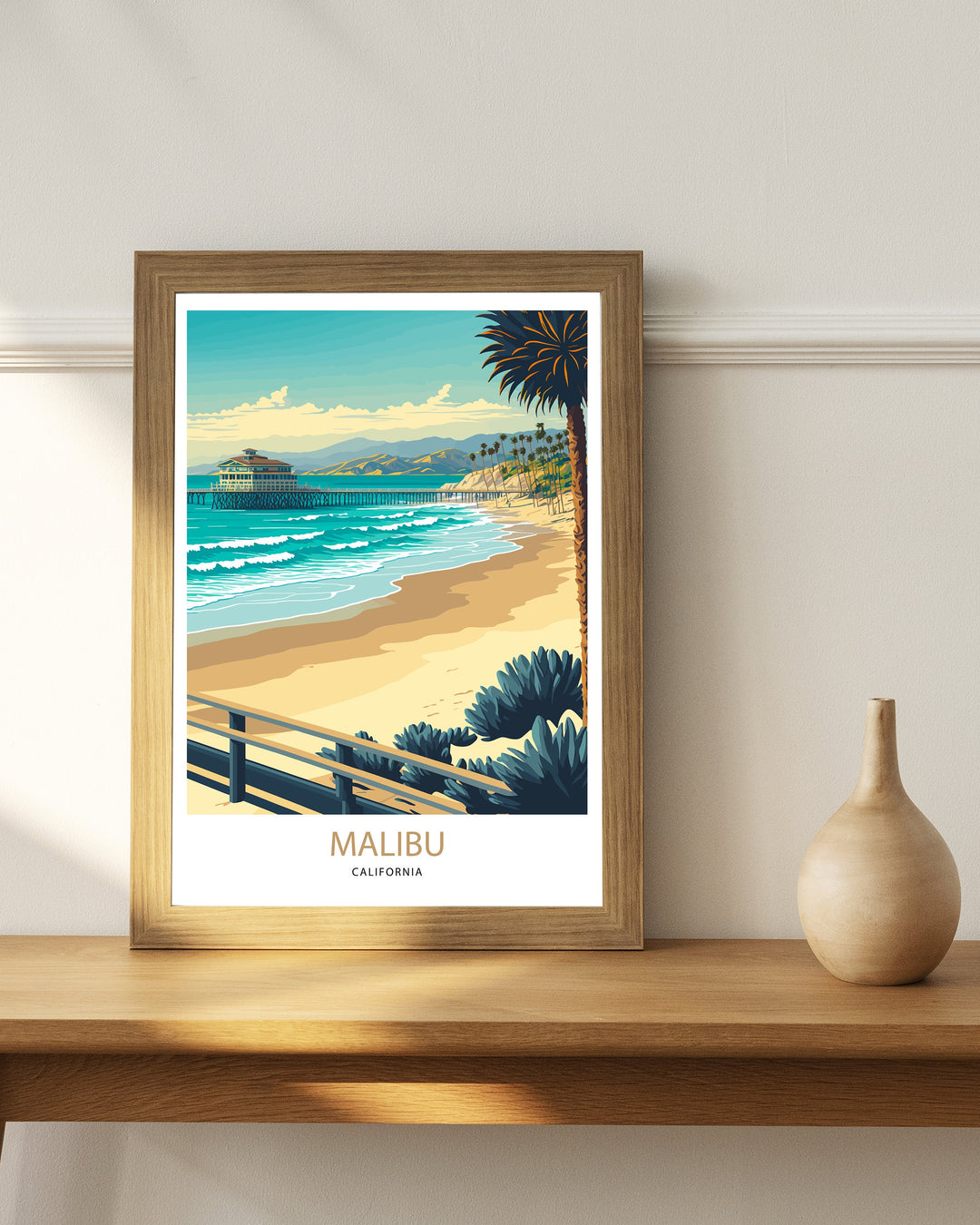 Malibu Travel Poster