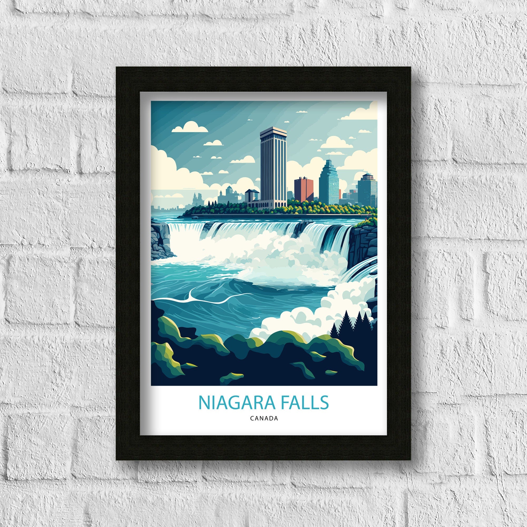 Niagara Falls Canada Travel Poster Print | Wall Art
