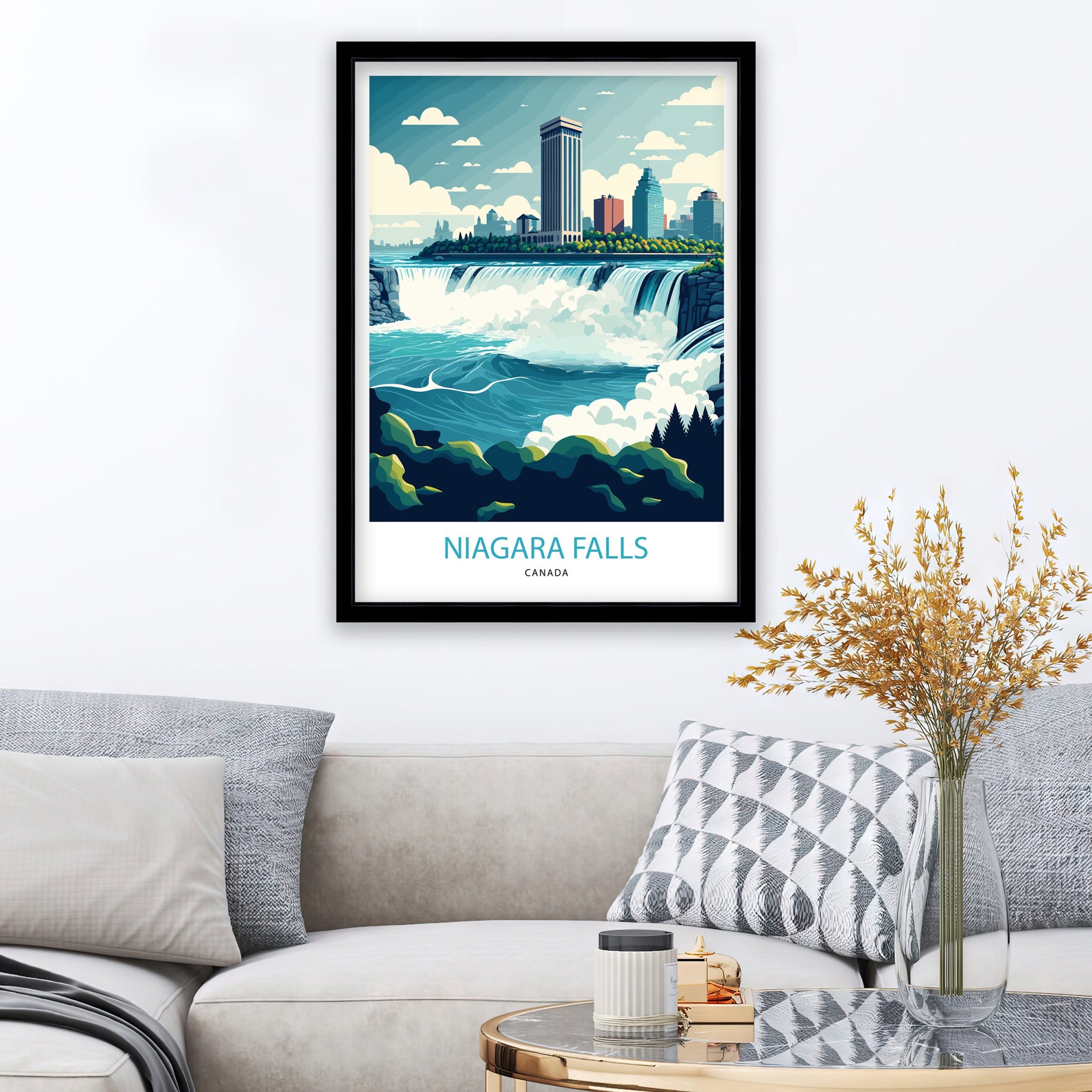 Niagara Falls Canada Travel Poster Print | Wall Art