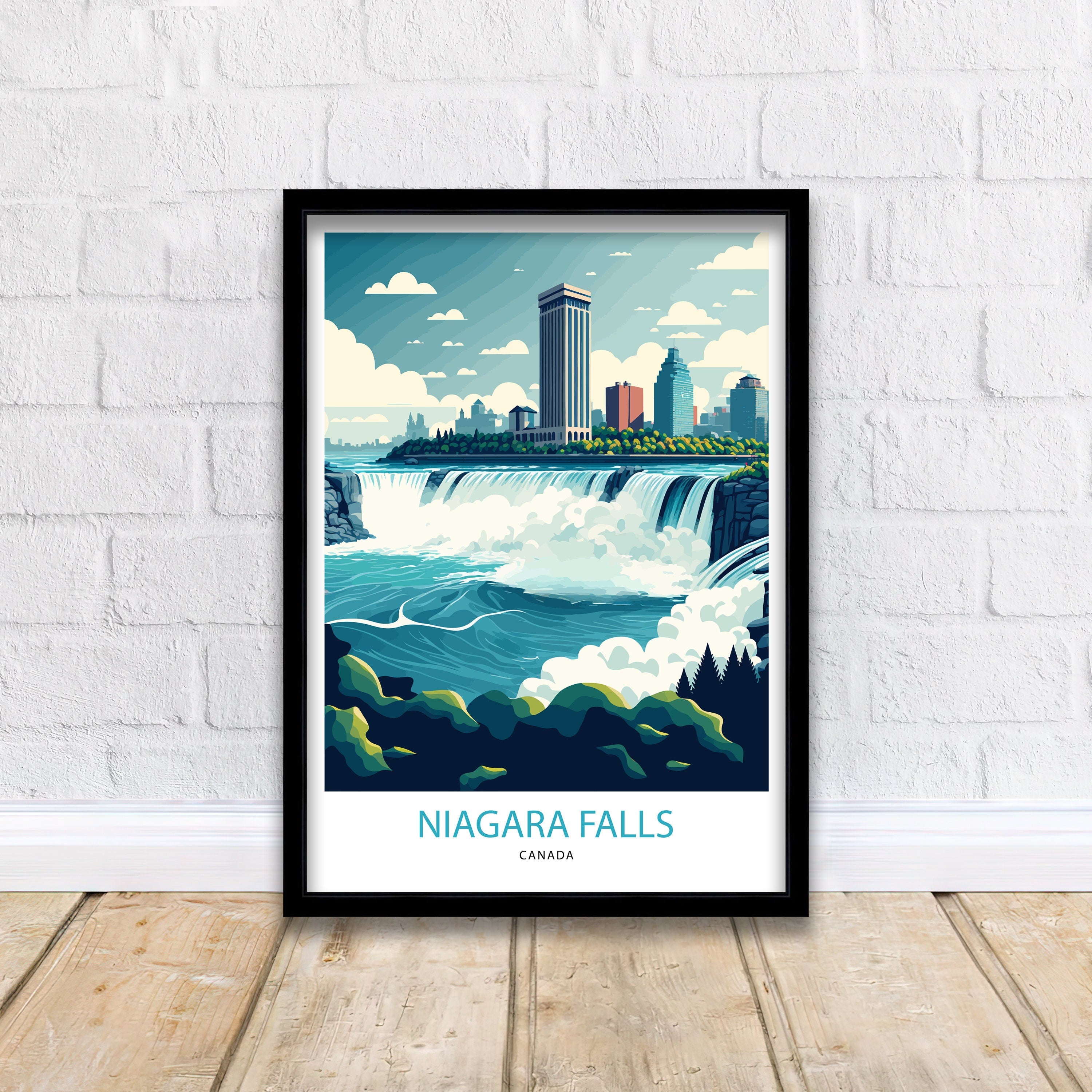 Niagara Falls Canada Travel Poster Print | Wall Art