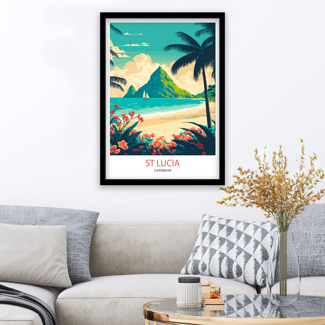 St Lucia Travel Poster