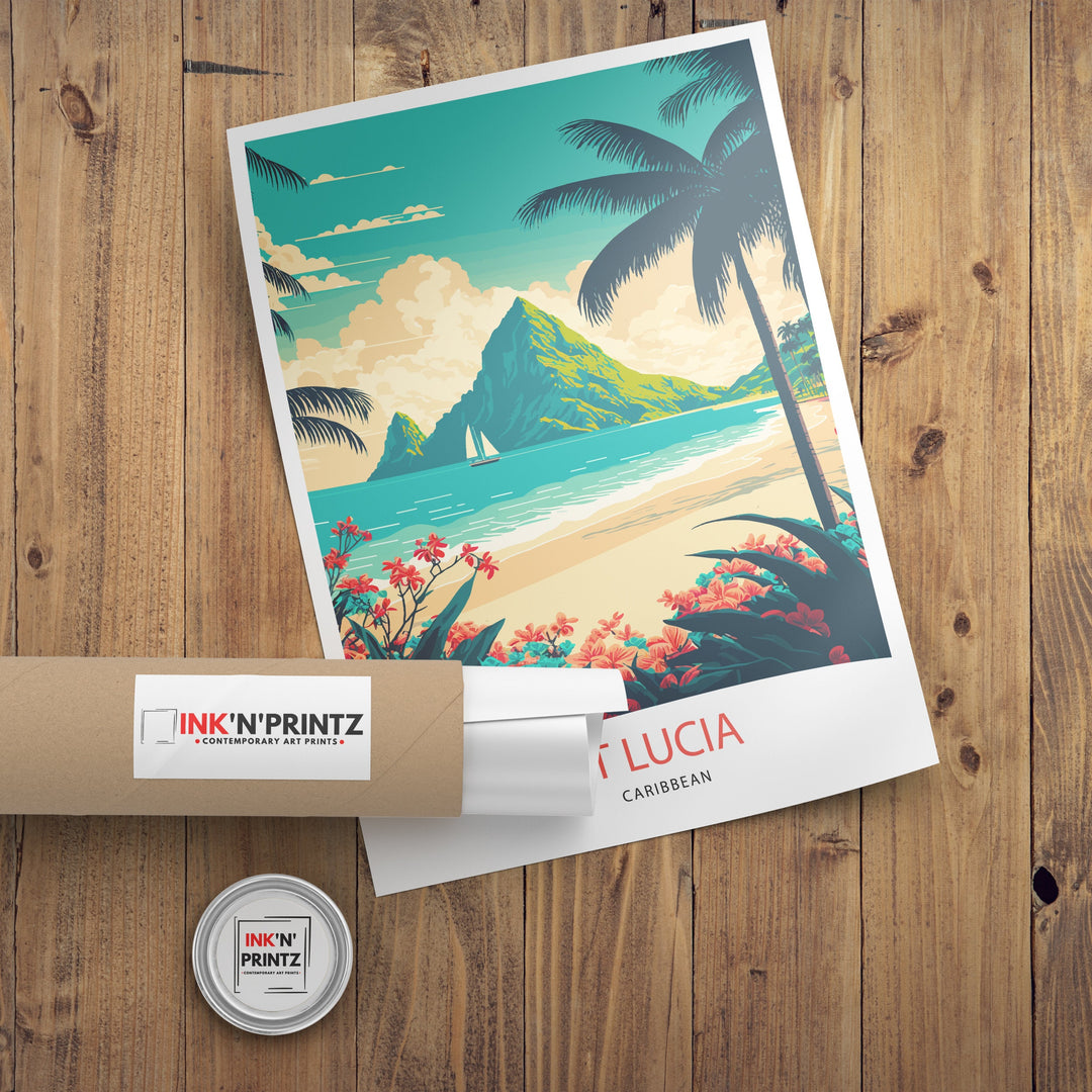 St Lucia Travel Poster