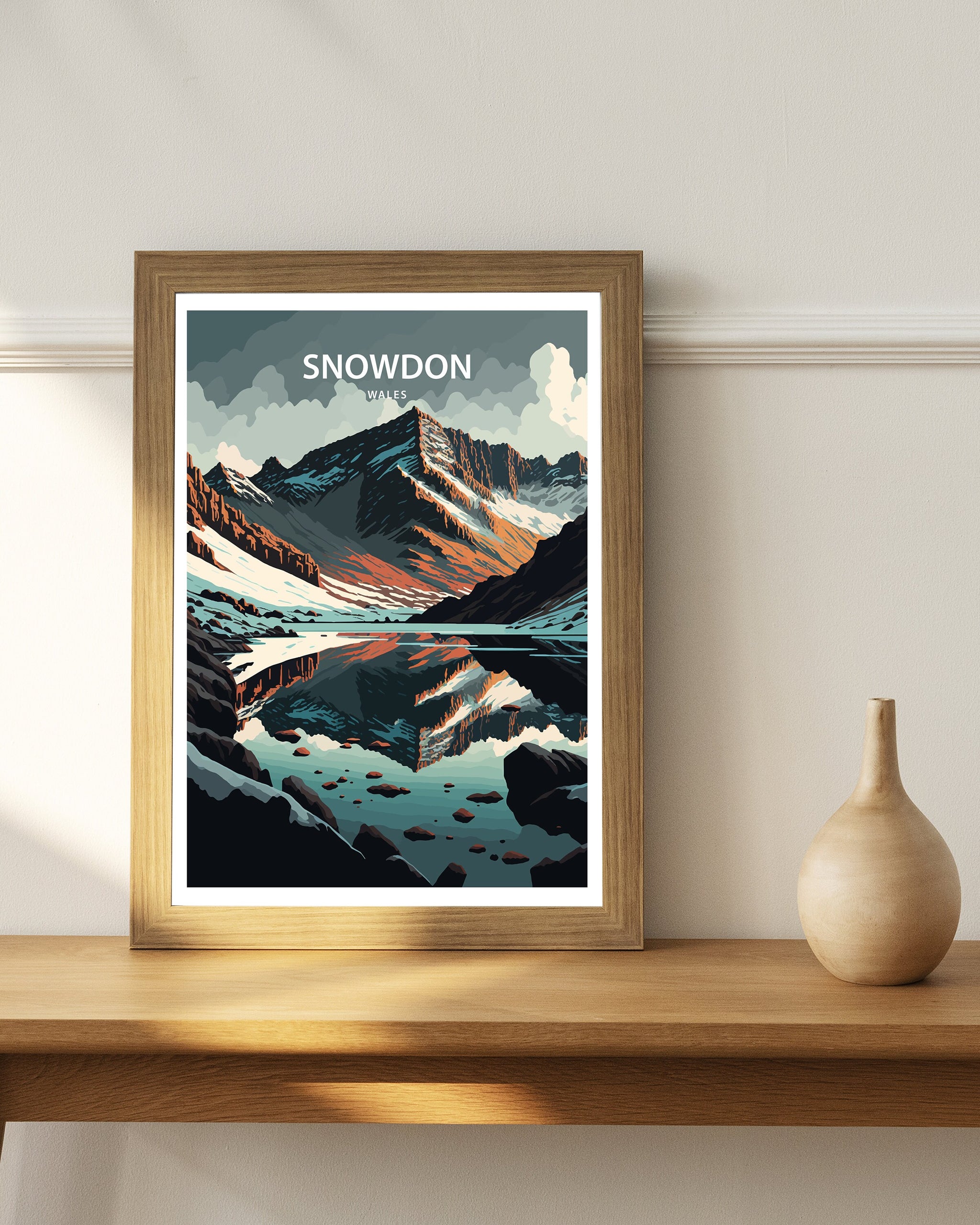 Snowdonia National Park Art Print | Wales Travel Poster
