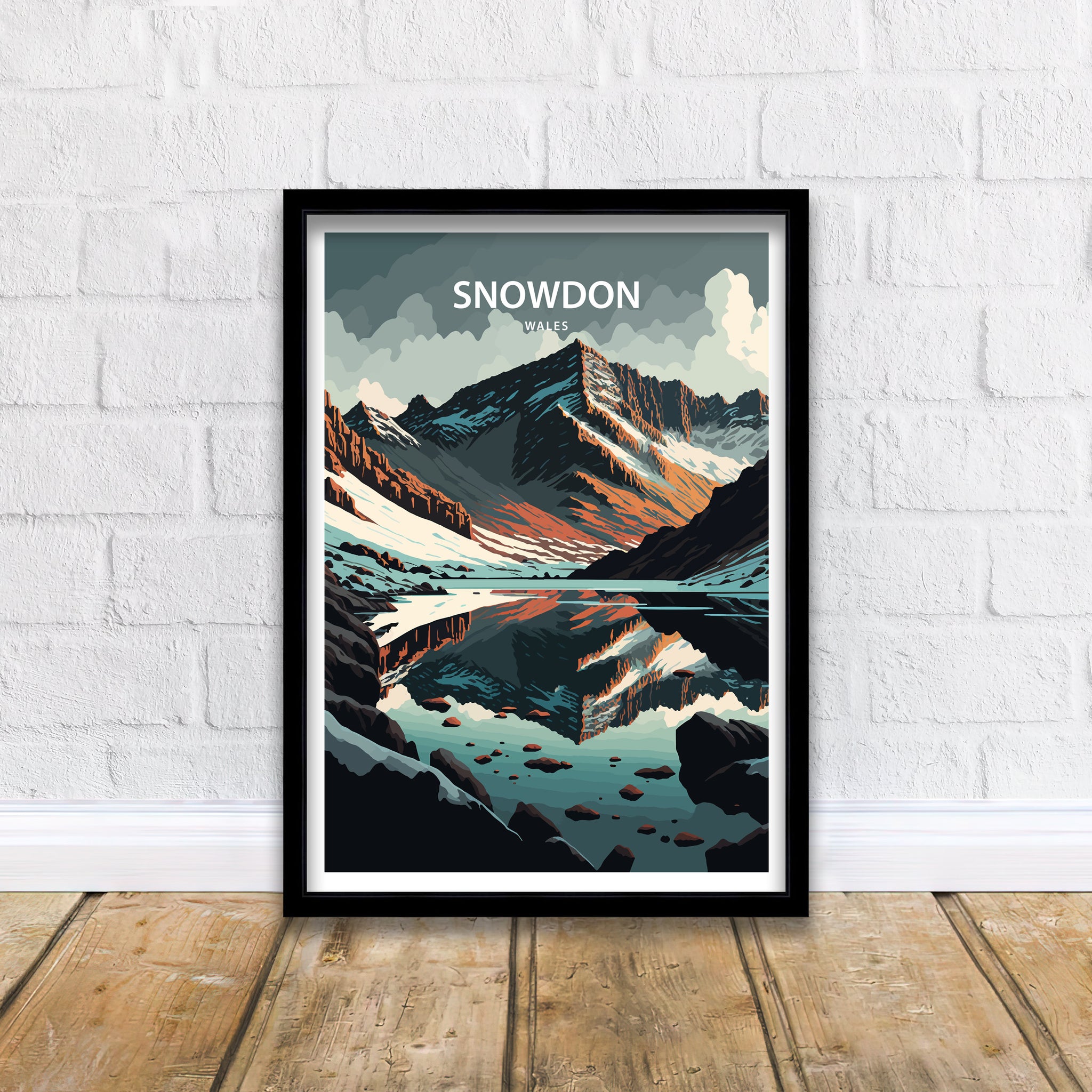 Snowdonia National Park Art Print | Wales Travel Poster