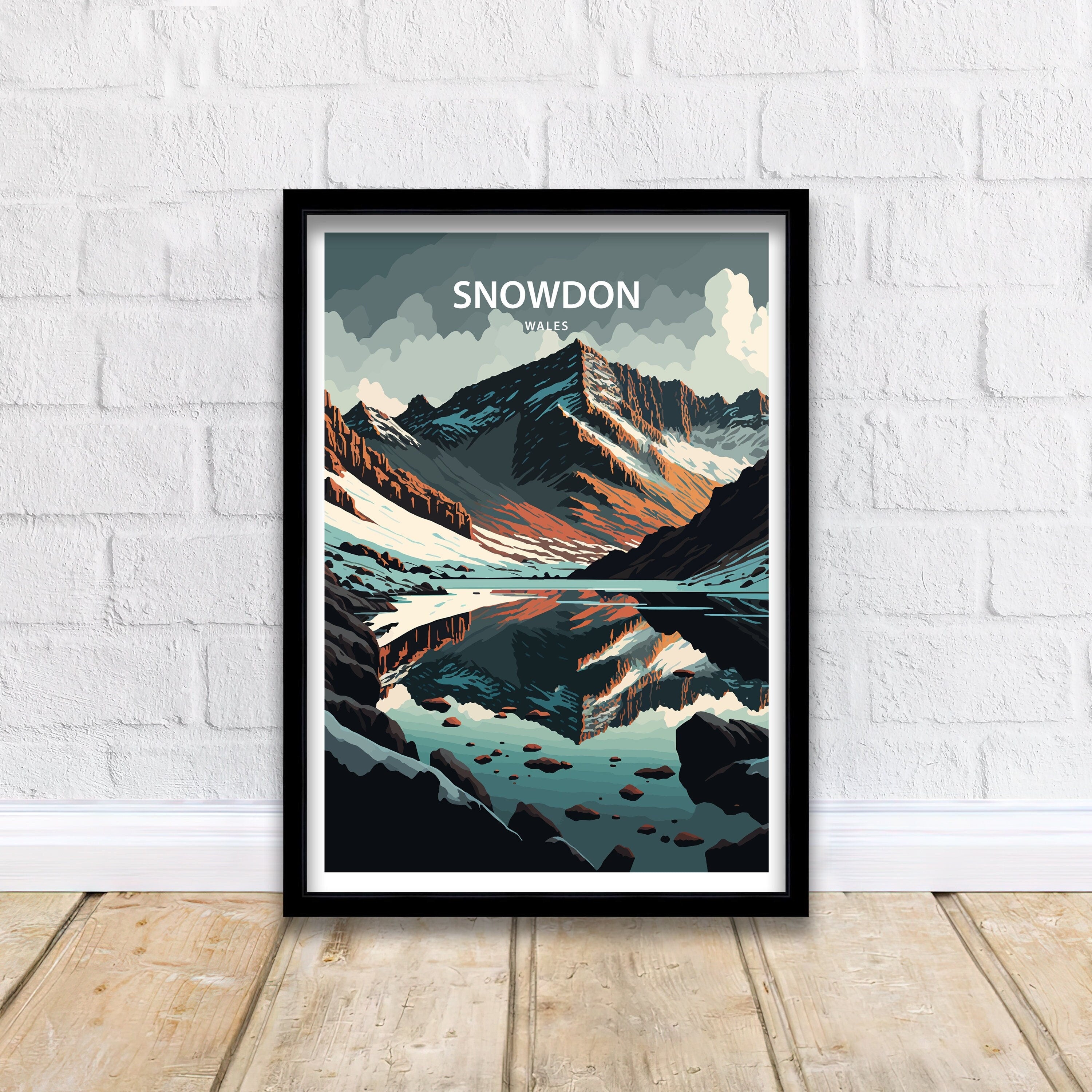 Snowdonia National Park Art Print | Wales Travel Poster