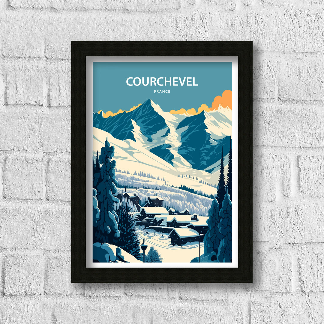 Courchevel Travel Poster