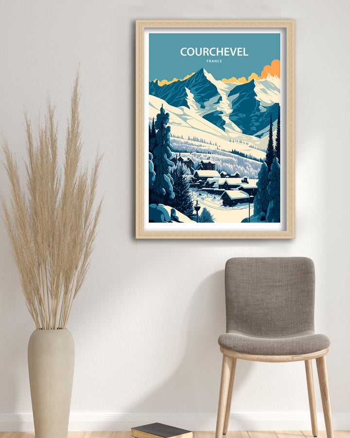 Courchevel Travel Poster