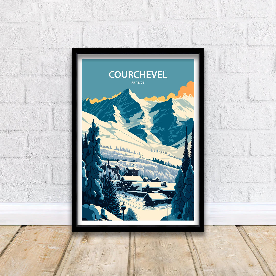 Courchevel Travel Poster