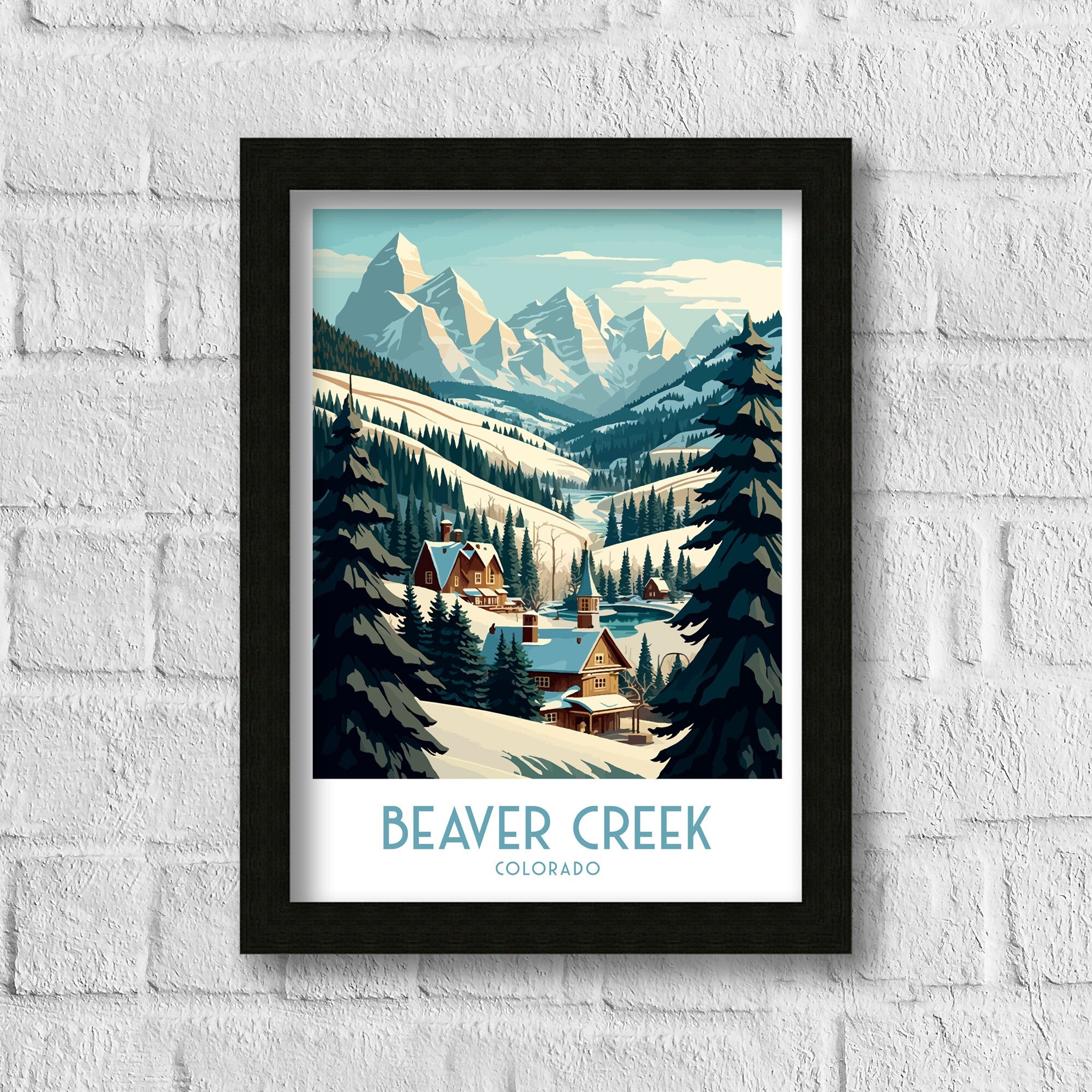 Beaver Creek Ski Resort Art Print | Colorado Travel Poster