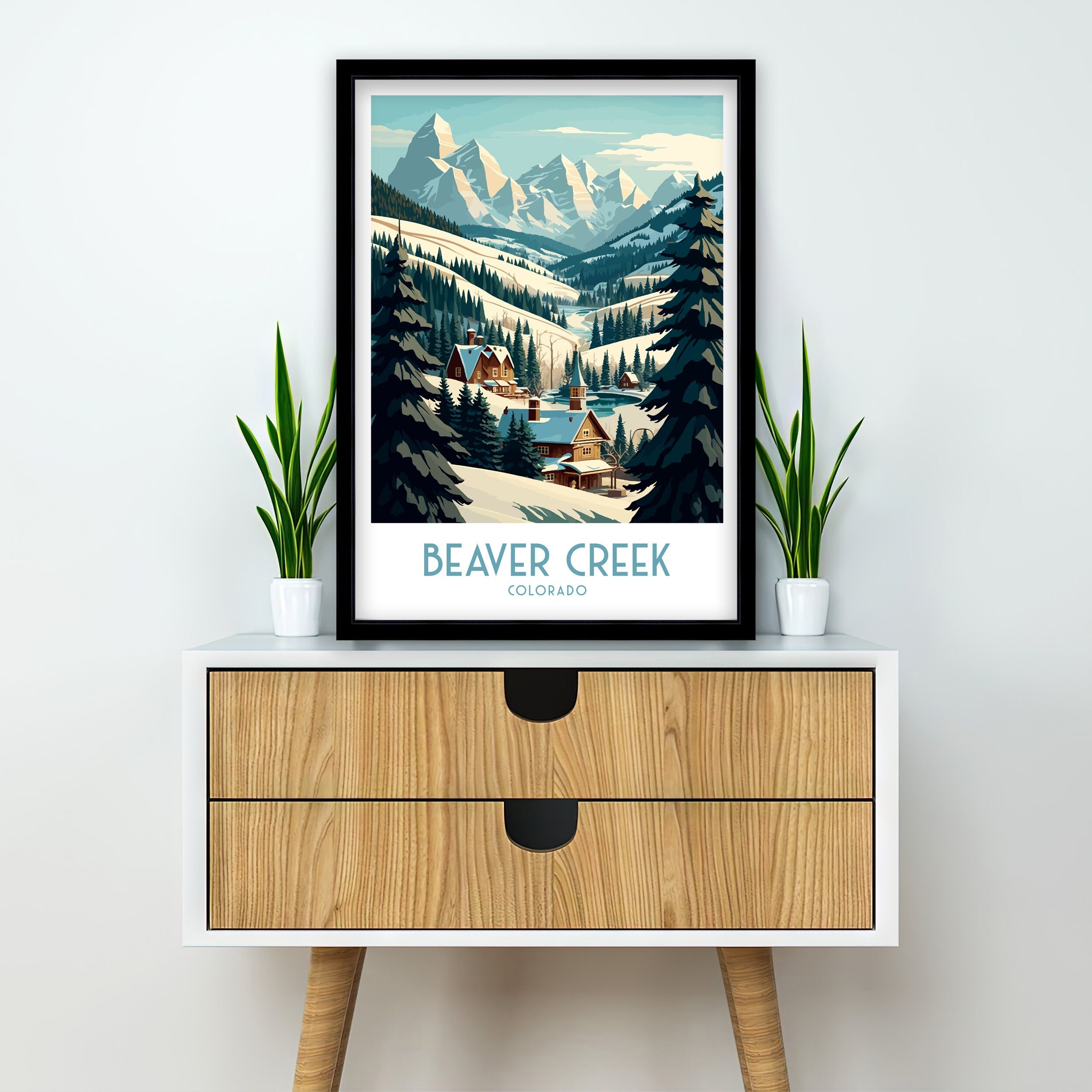 Beaver Creek Ski Resort Art Print | Colorado Travel Poster