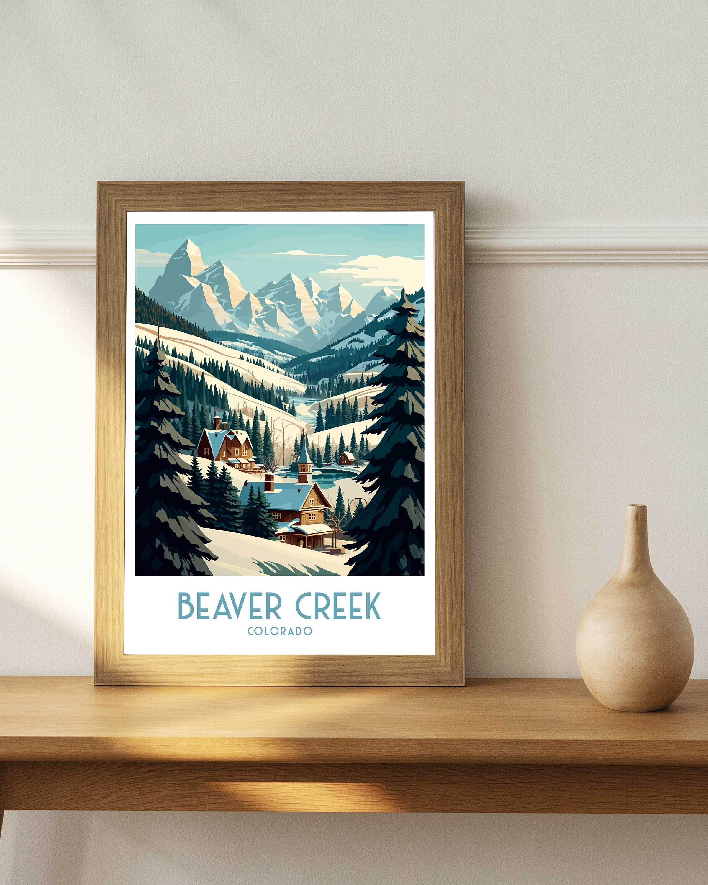 Beaver Creek Ski Resort Art Print | Colorado Travel Poster
