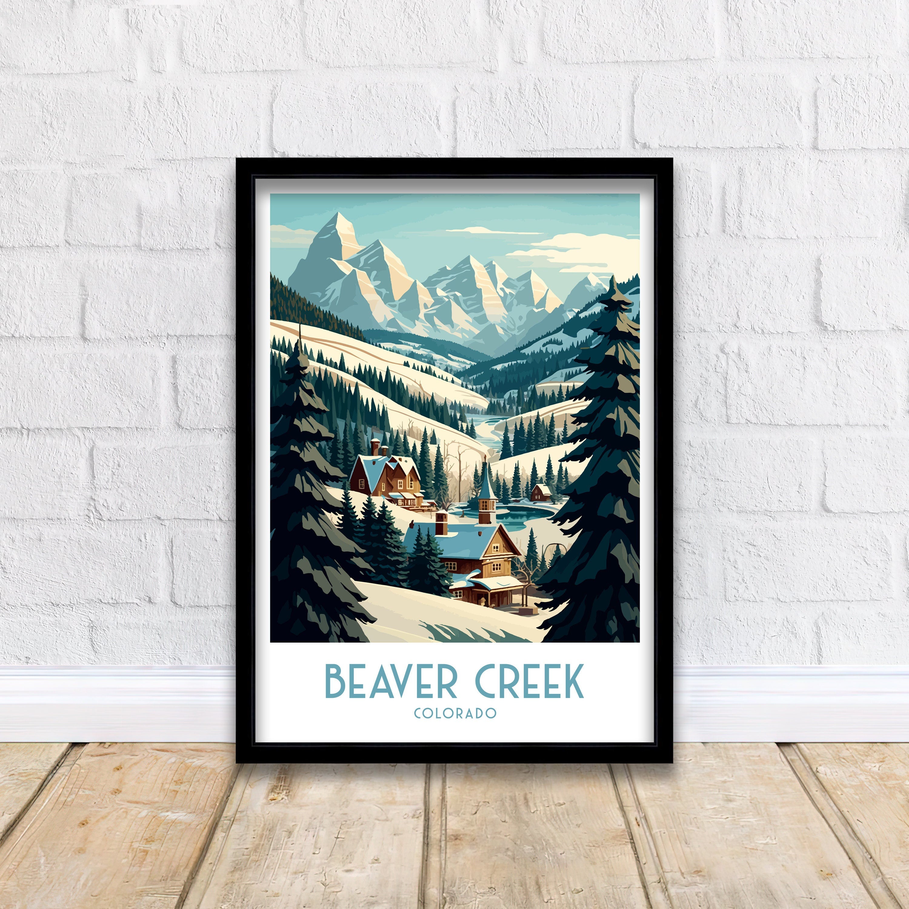 Beaver Creek Ski Resort Art Print | Colorado Travel Poster