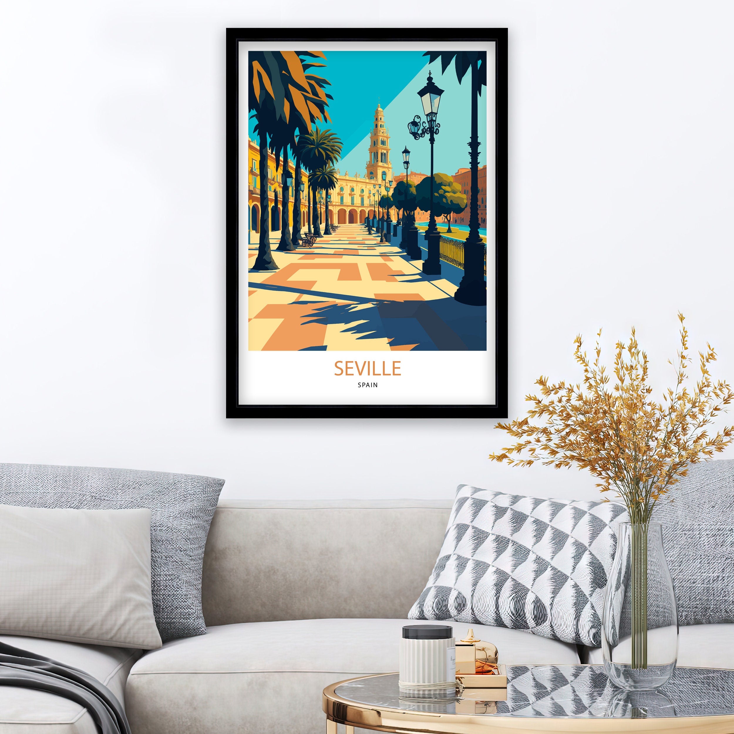 Seville Spain Art Print | Alcazar de Seville, Archival Quality