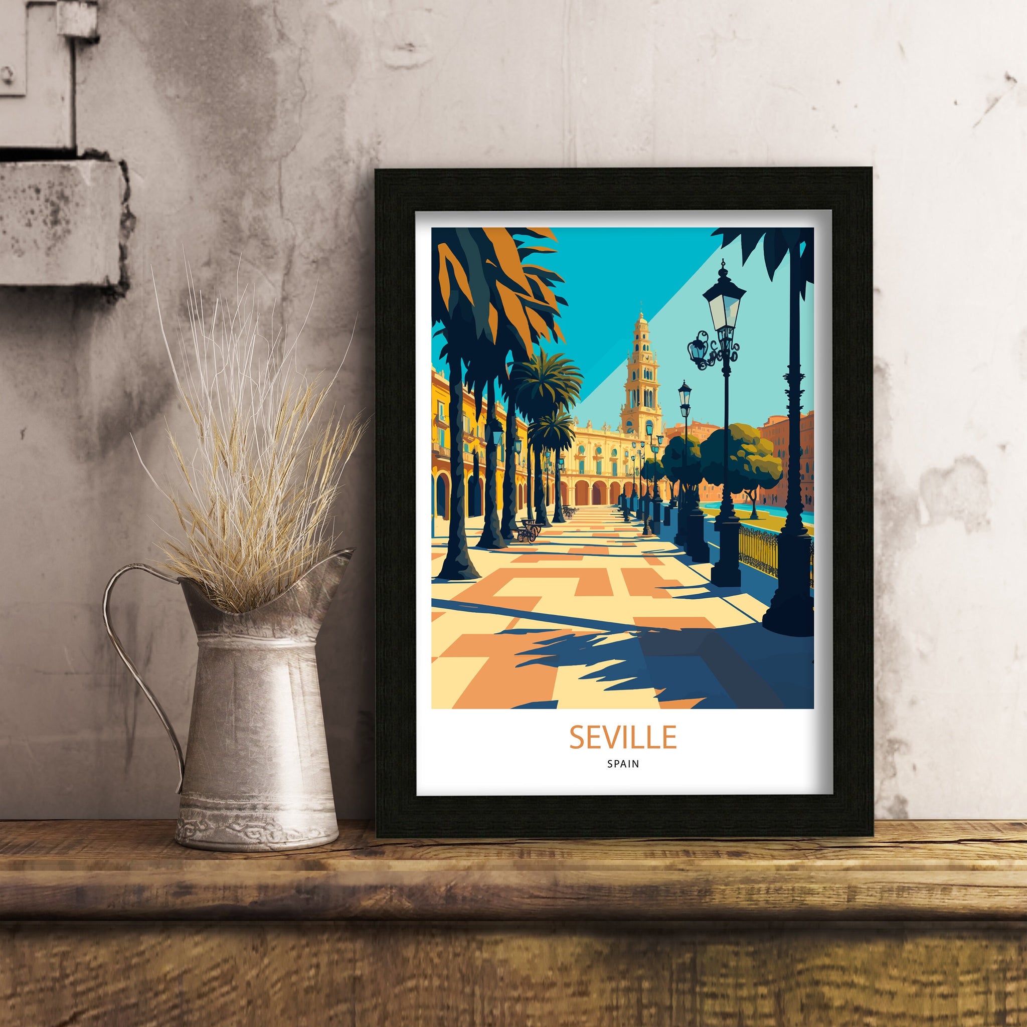 Seville Spain Art Print | Alcazar de Seville, Archival Quality
