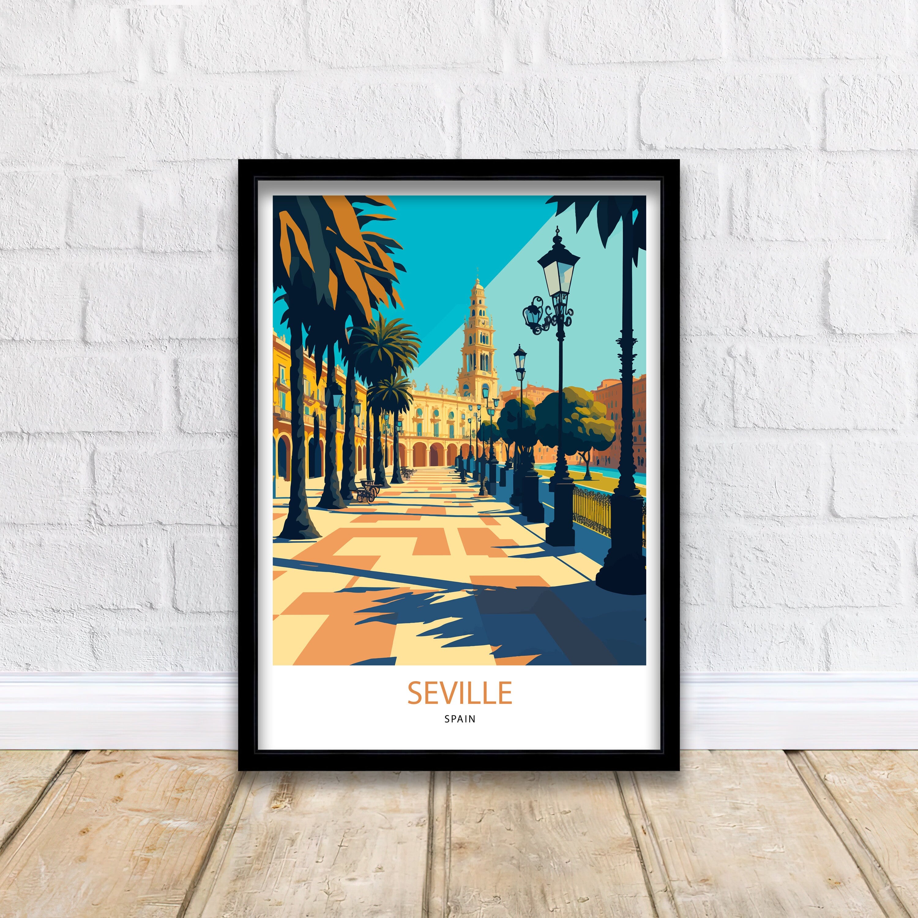 Seville Spain Art Print | Alcazar de Seville, Archival Quality