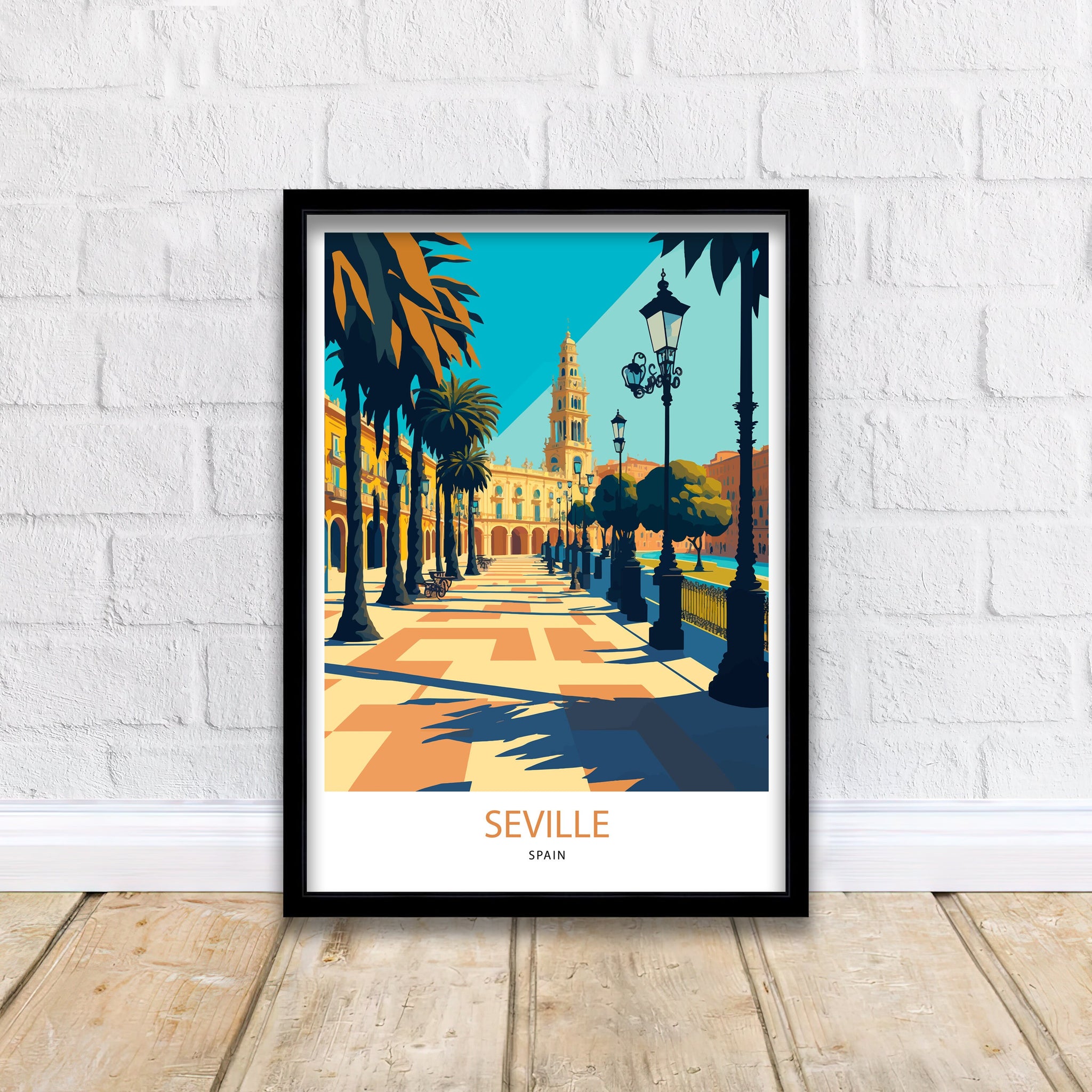 Seville Spain Art Print | Alcazar de Seville, Archival Quality