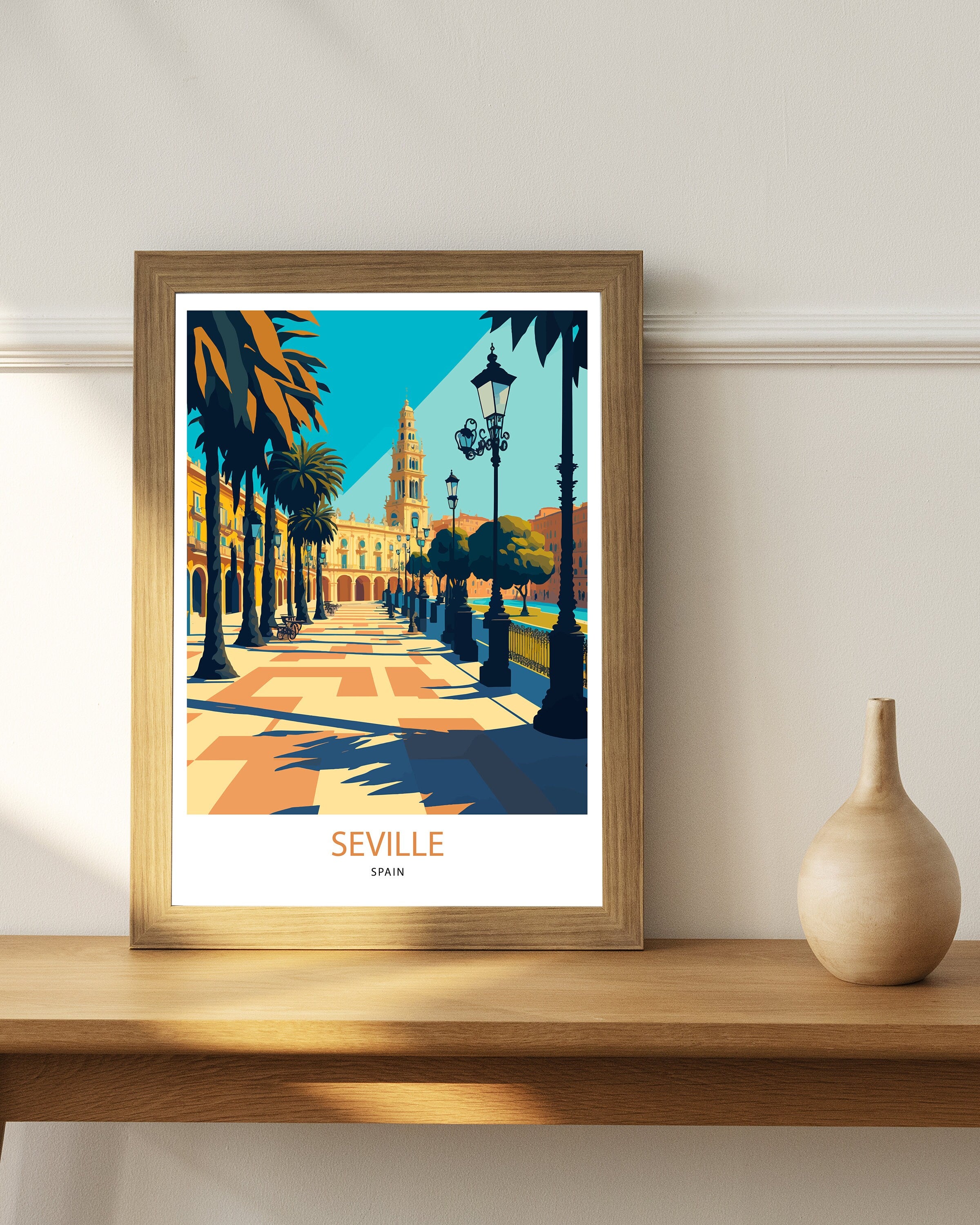 Seville Spain Art Print | Alcazar de Seville, Archival Quality