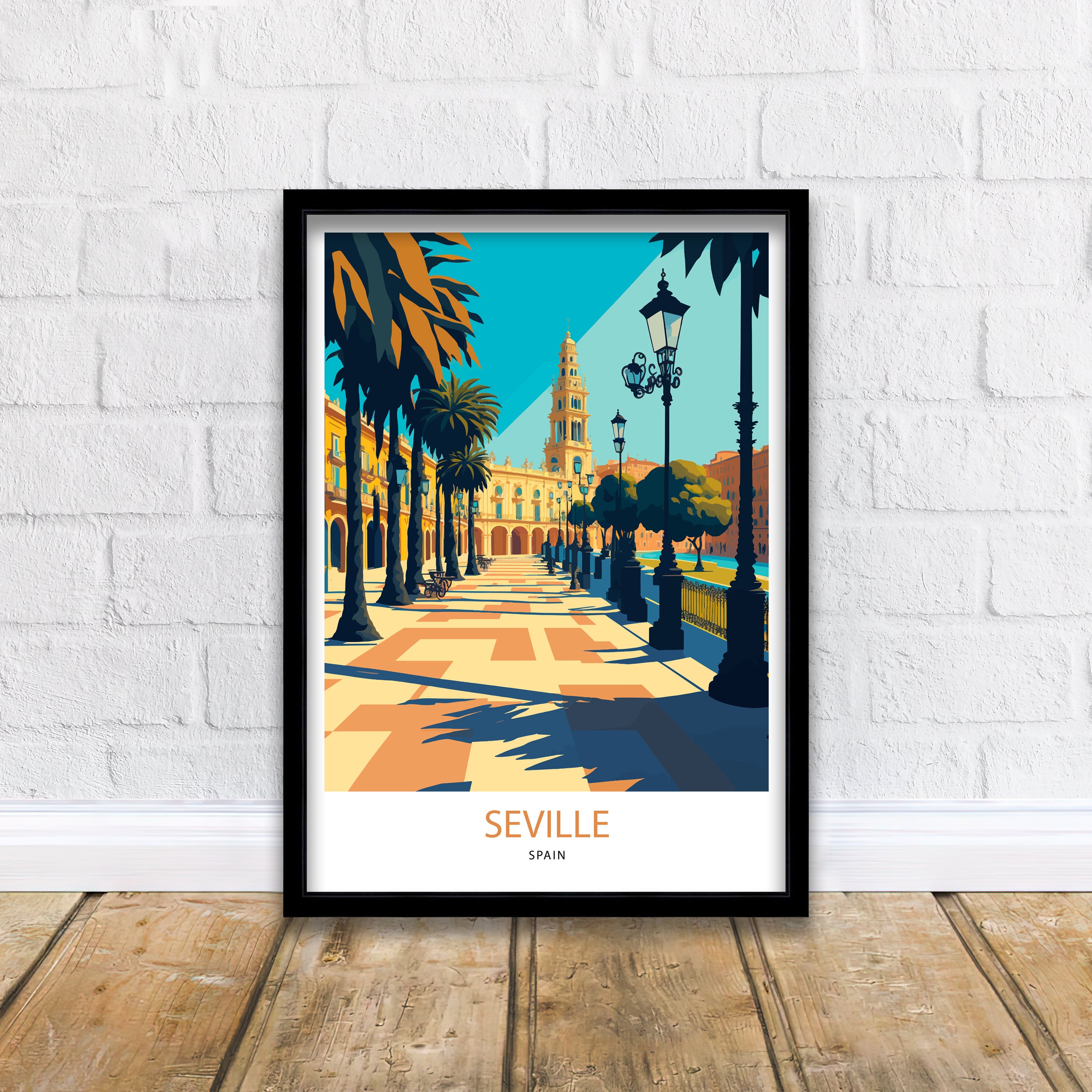 Seville Spain Art Print | Alcazar de Seville, Archival Quality