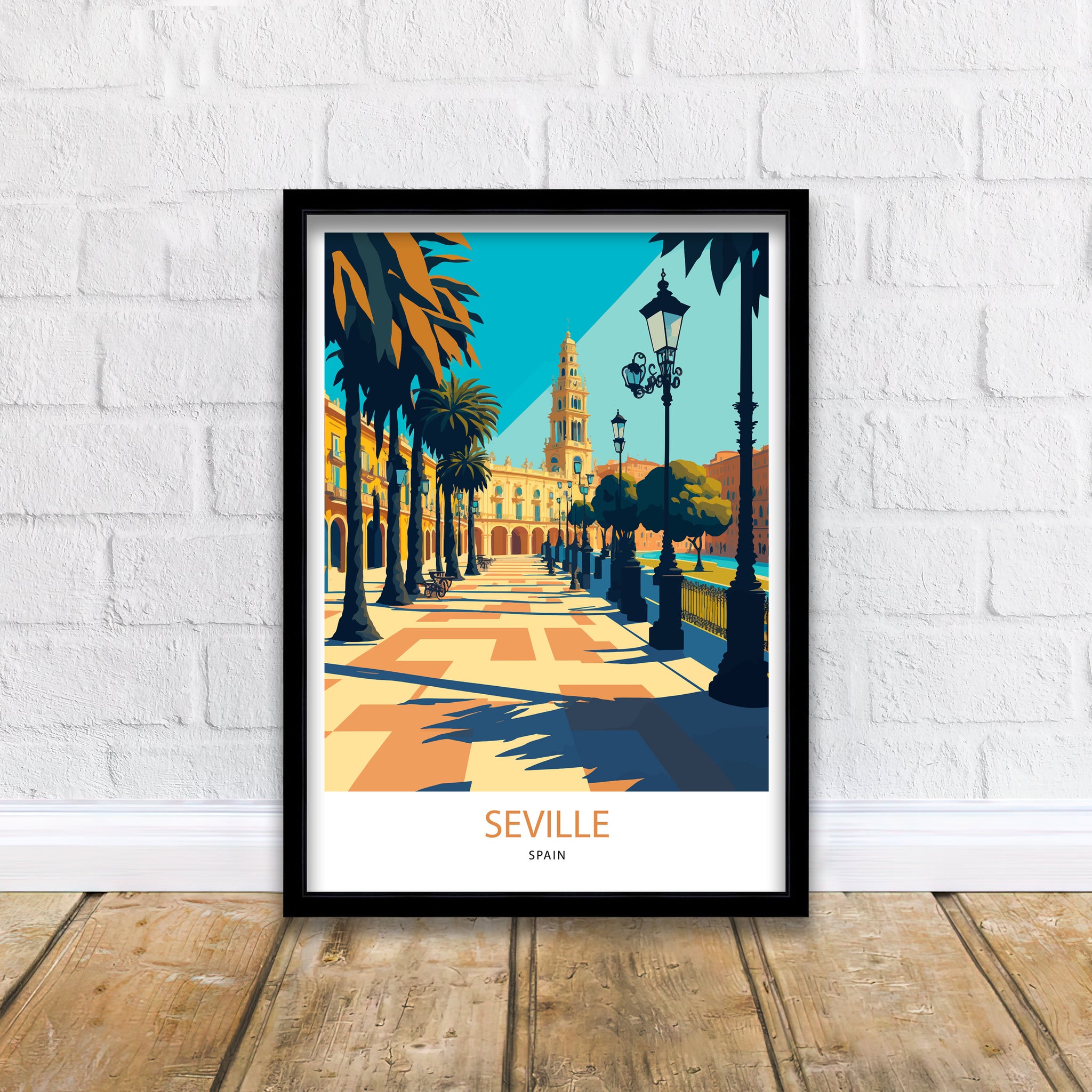 Seville Spain Art Print | Alcazar de Seville, Archival Quality