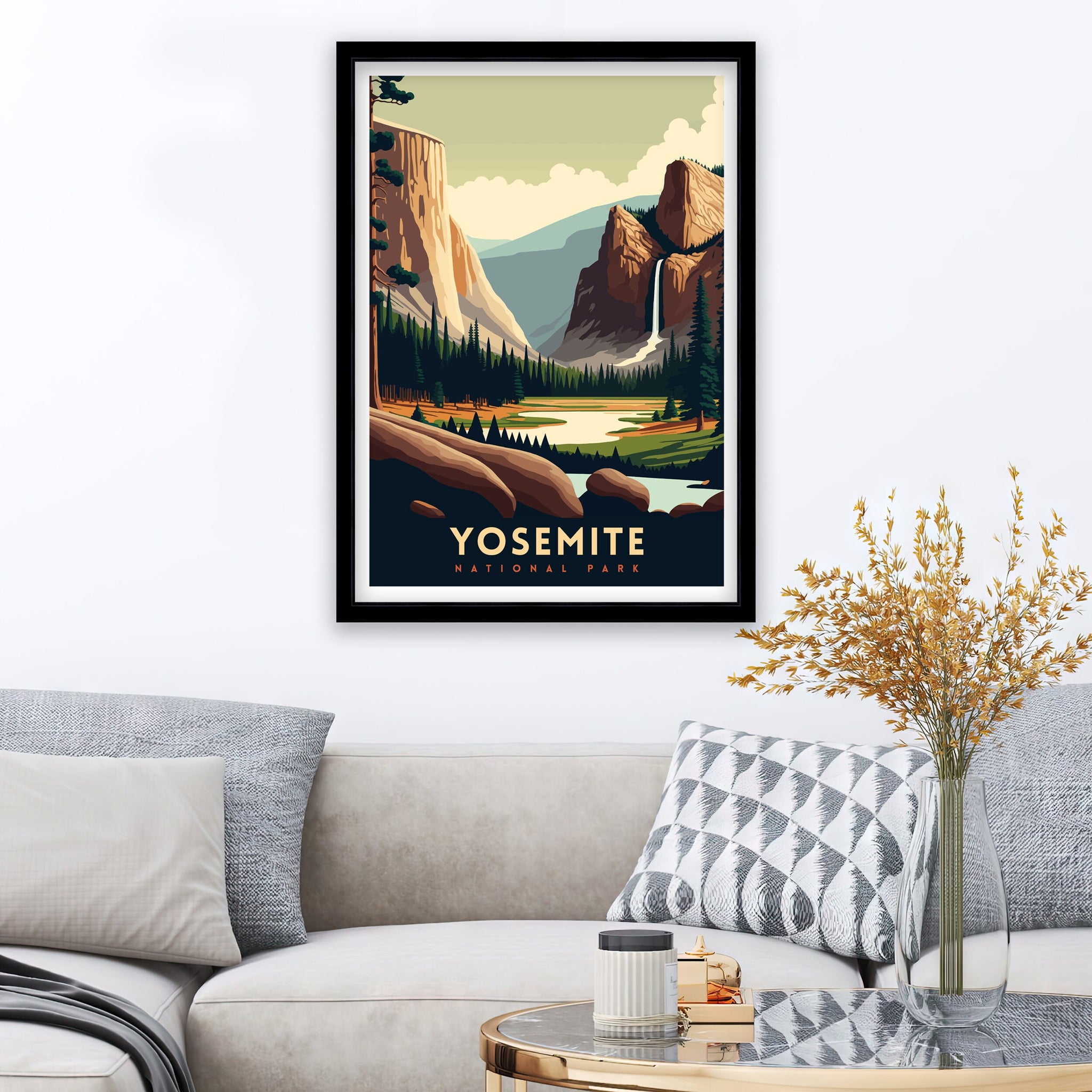 Yosemite National Park Art Print | Adventure Travel Poster