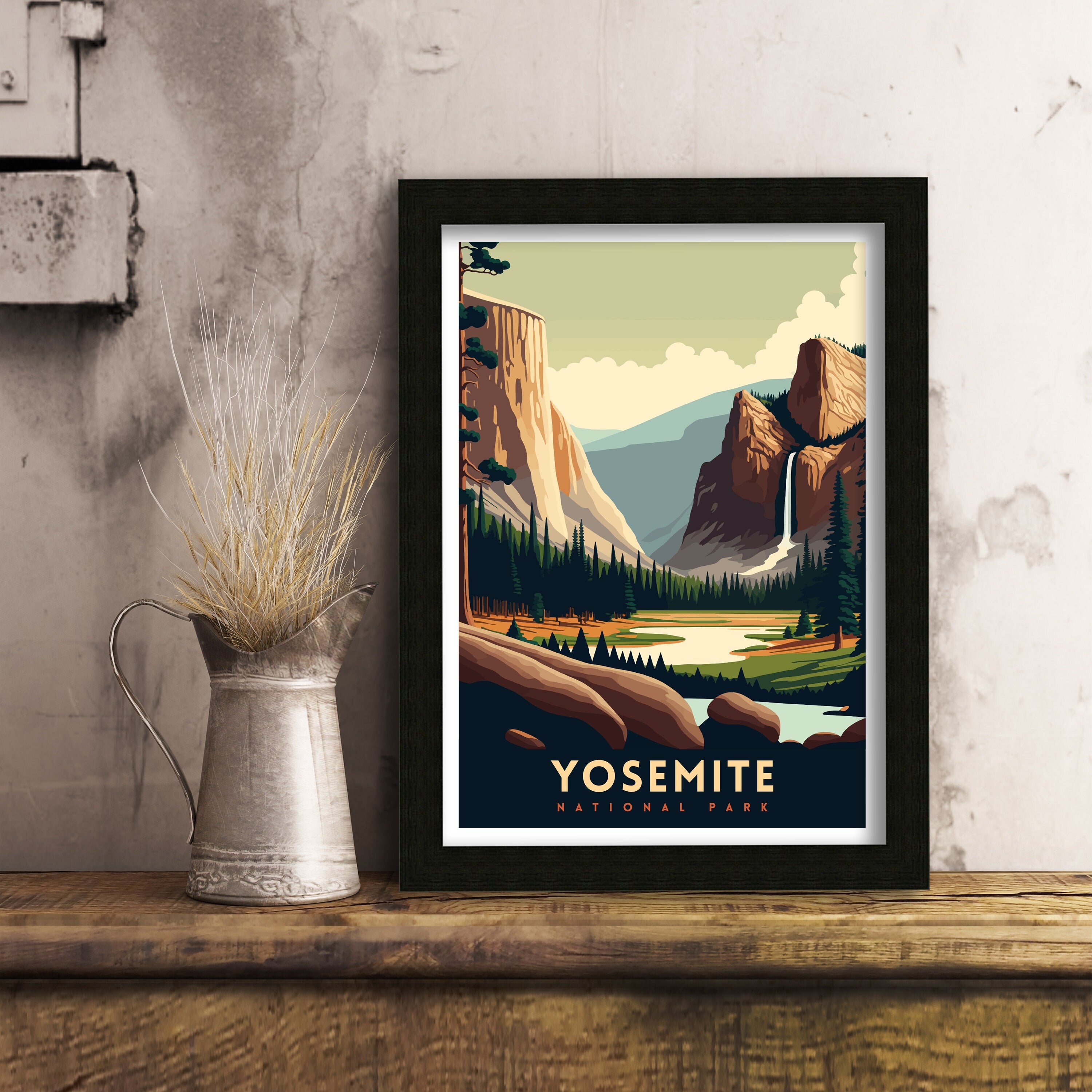 Yosemite National Park Art Print | Adventure Travel Poster