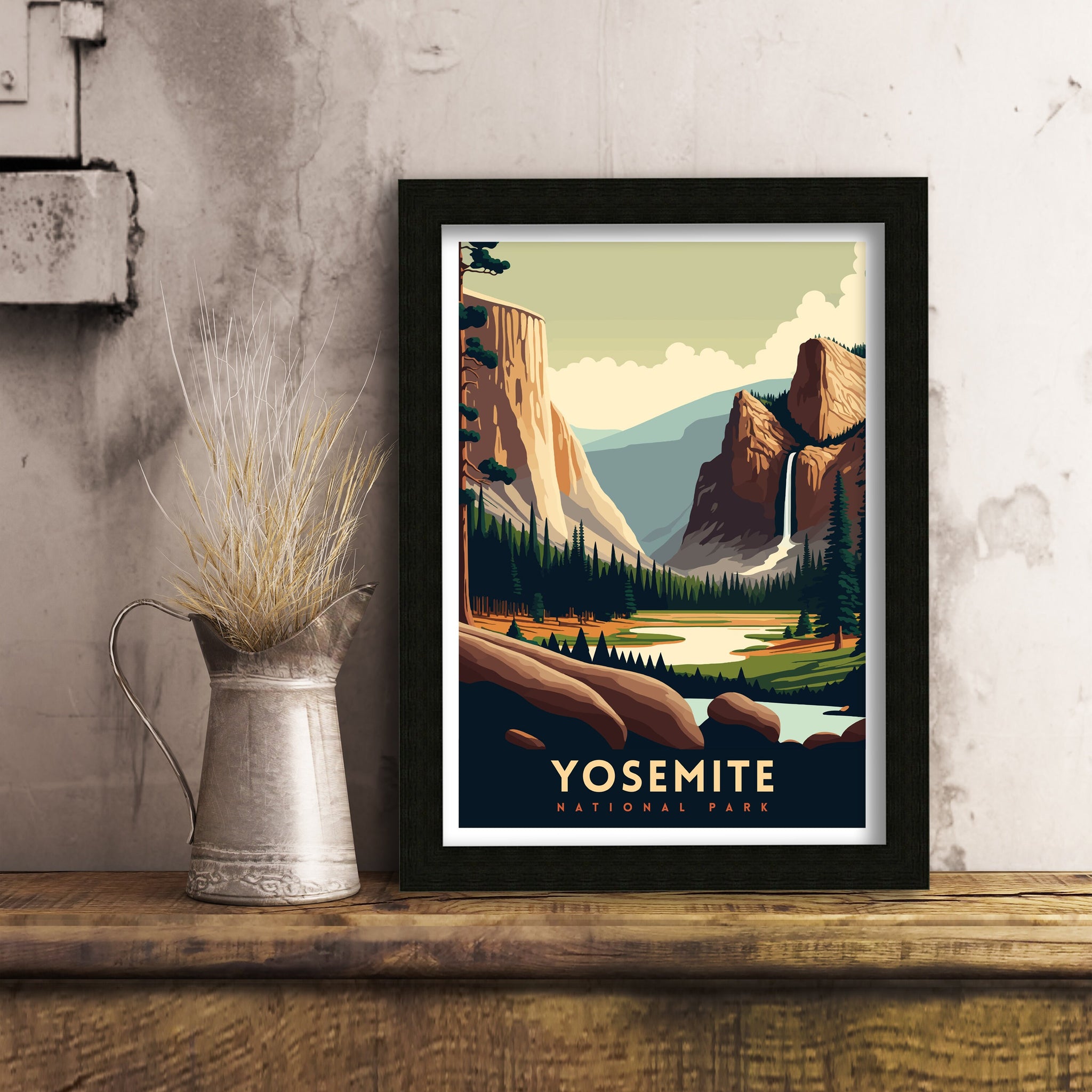 Yosemite National Park Art Print | Adventure Travel Poster